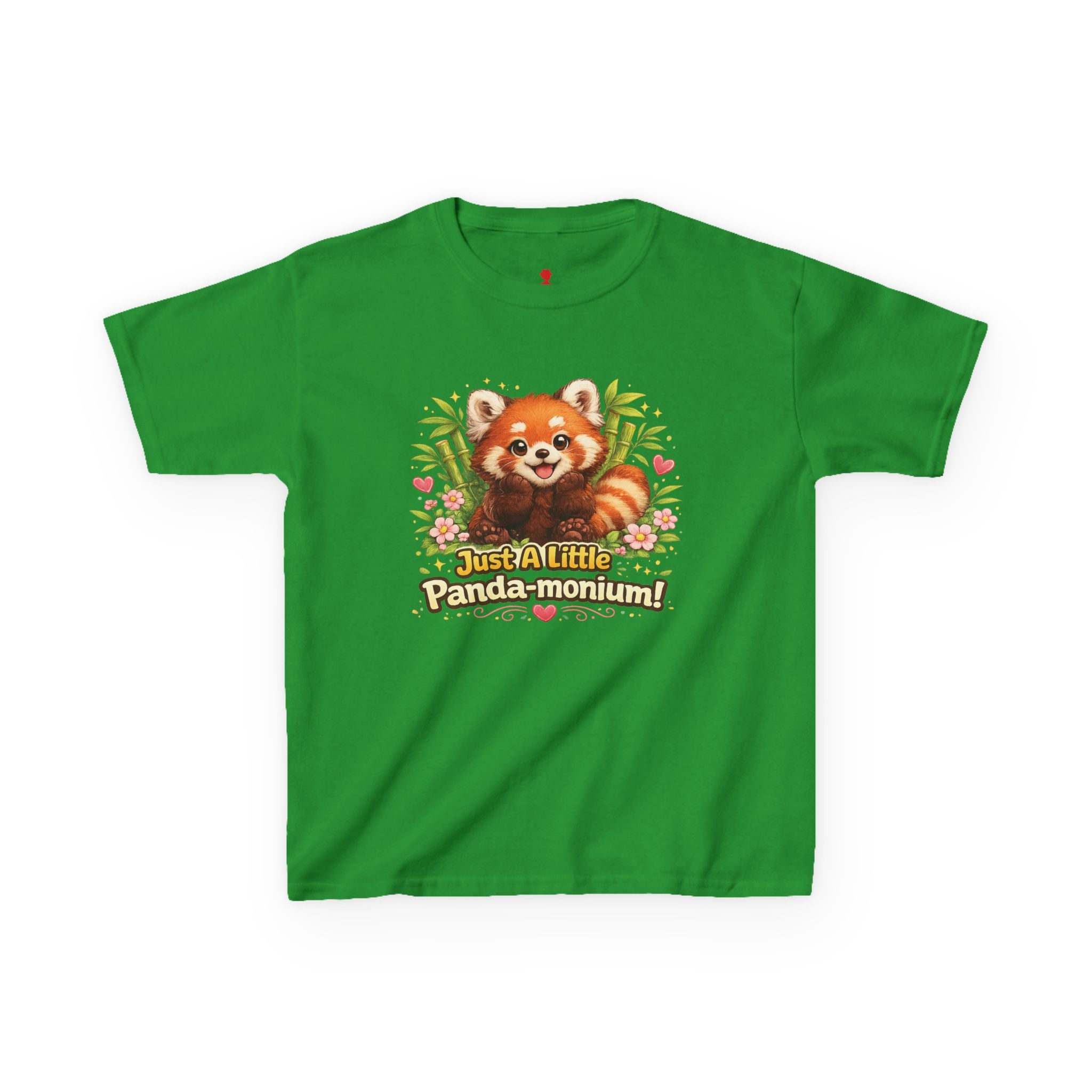 Red Panda Illustration Kids T-Shirt | "Just A Little Panda-monium"