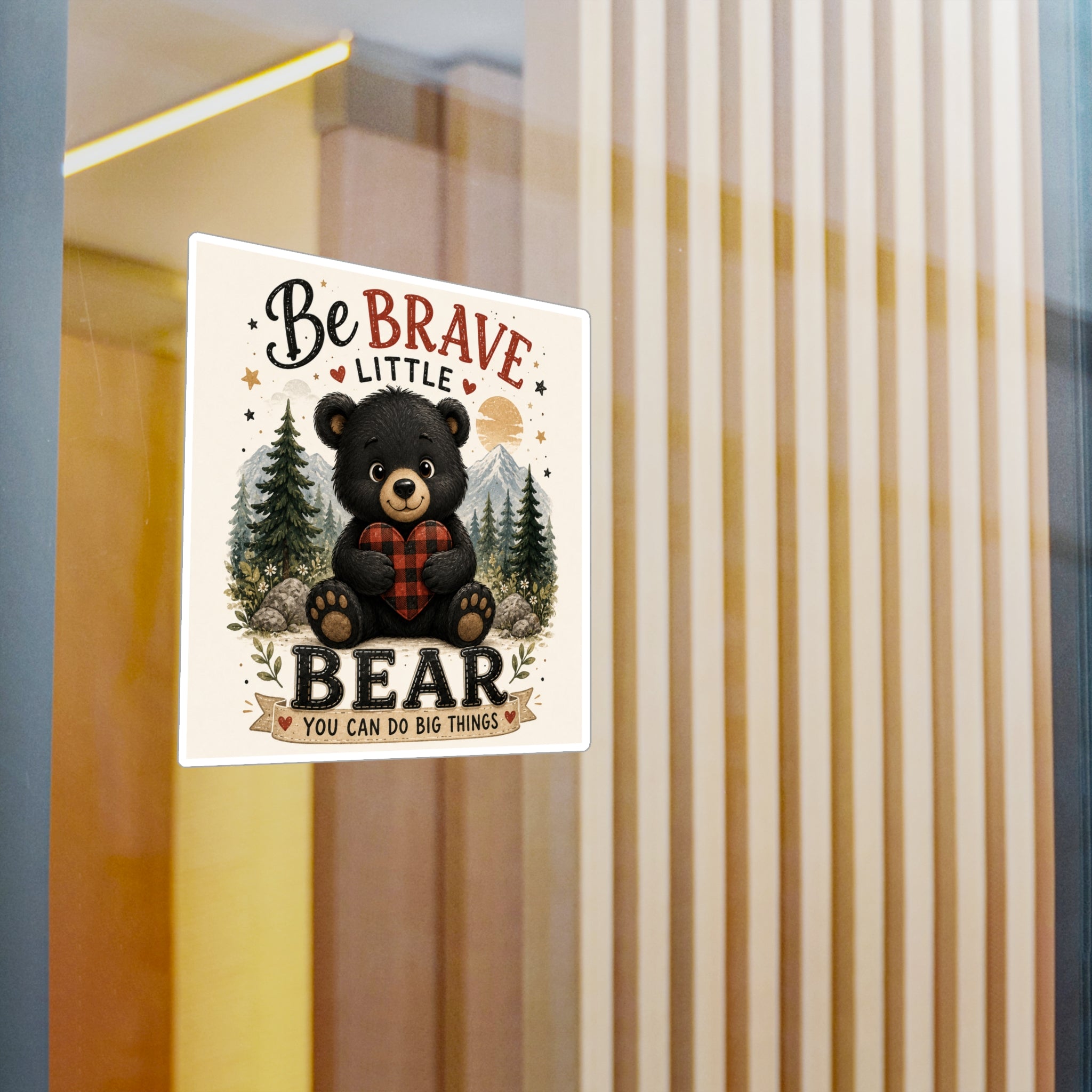 Be Brave Little Bear Kiss-Cut Vinyl Sticker