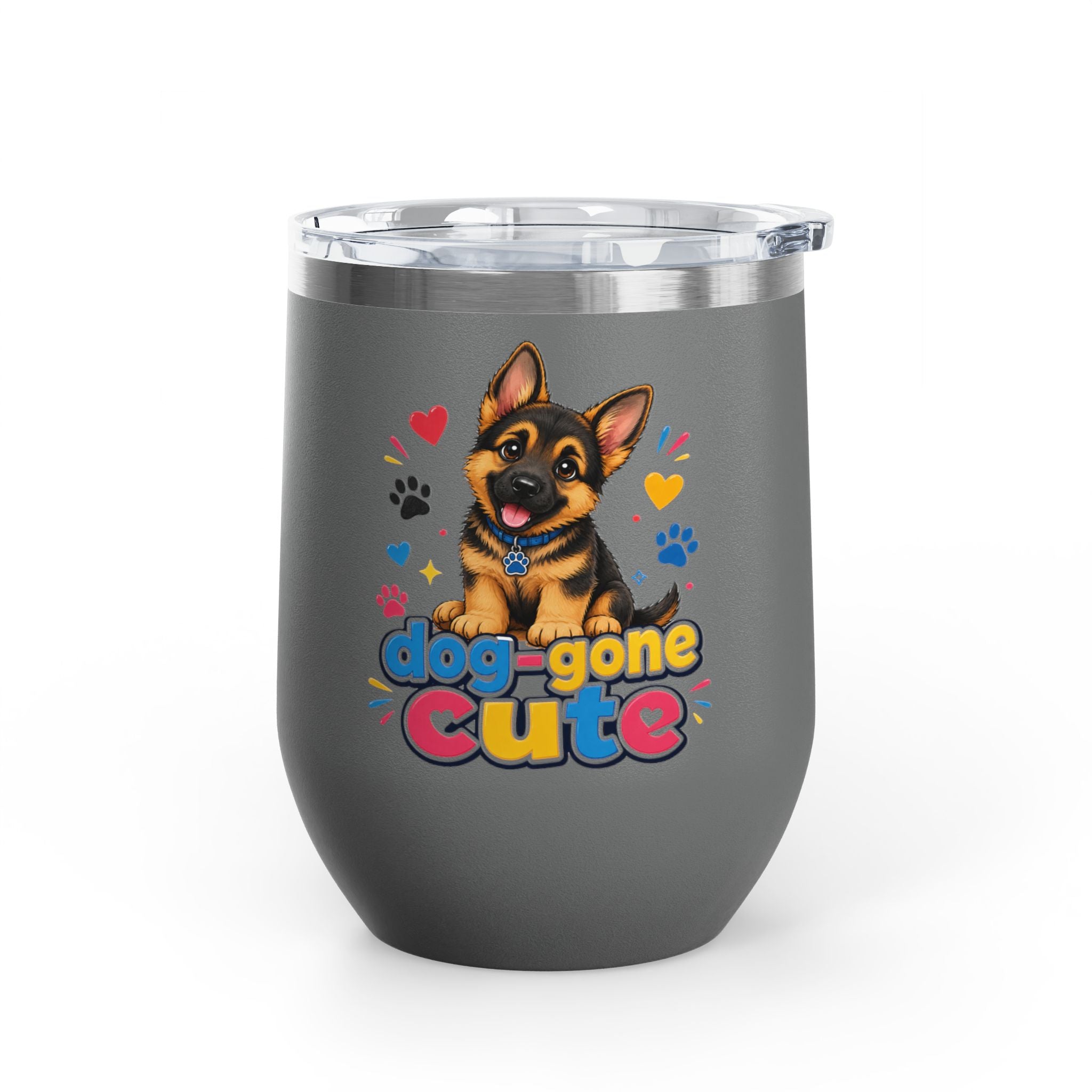 "Dog-Gone Cute" German Shepherd 12oz Insulated Cup