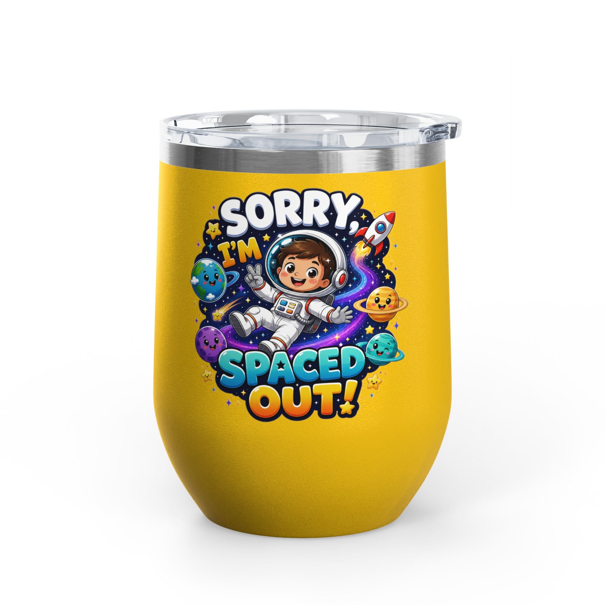 Spaced Out  — 12oz Insulated Space-themed Travel Cup