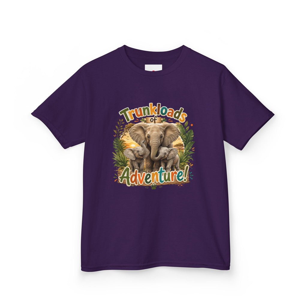 Kids Tee - "Trunkloads of Adventure" Elephant Graphic