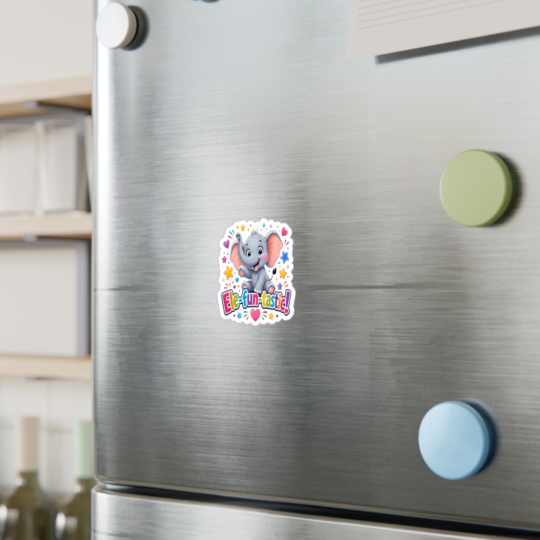 Ele-fun-tastic! Cute Baby Elephant Kiss-Cut Vinyl Sticker