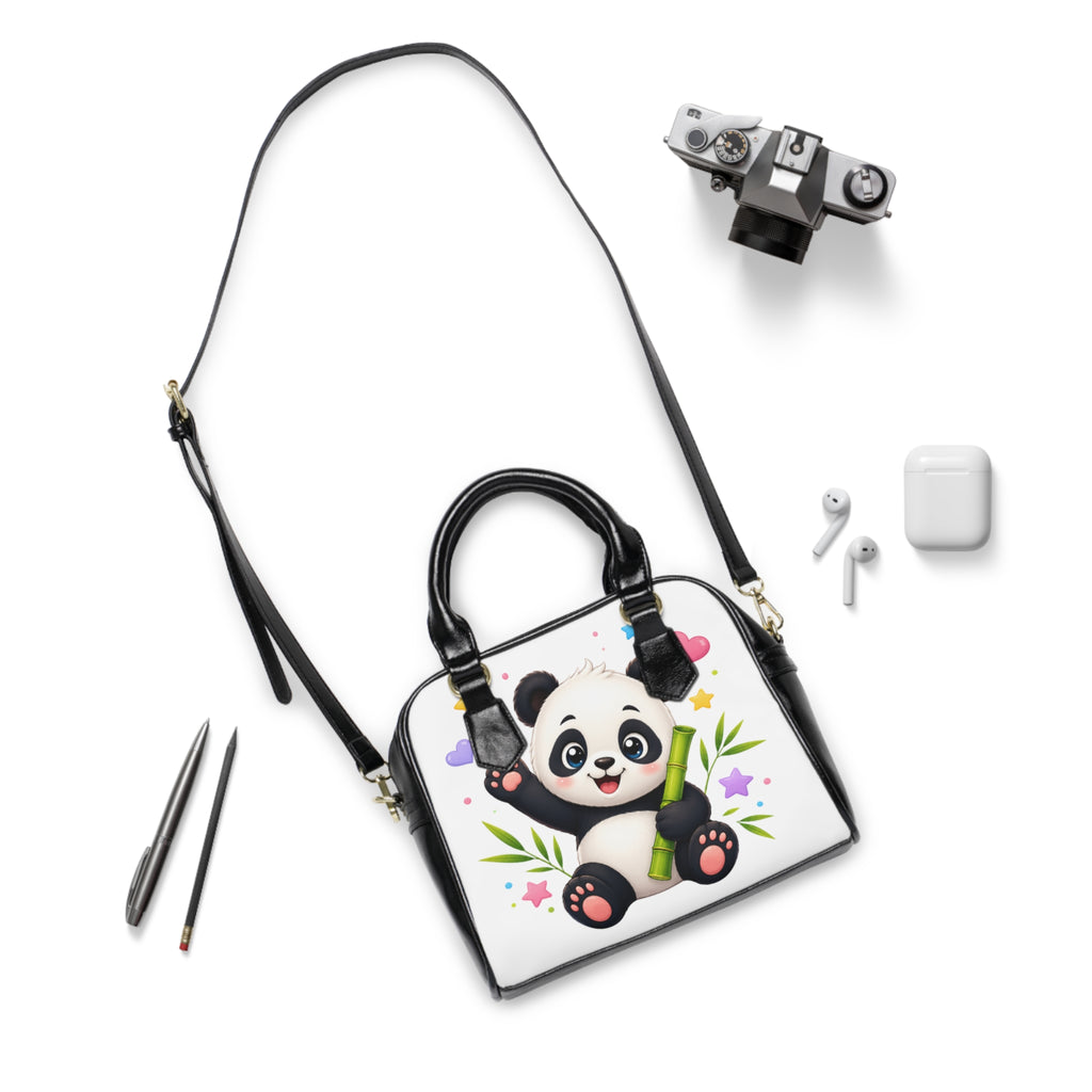 Cute Panda Shoulder Handbag — Adorable Bamboo Baby Panda Print Purse