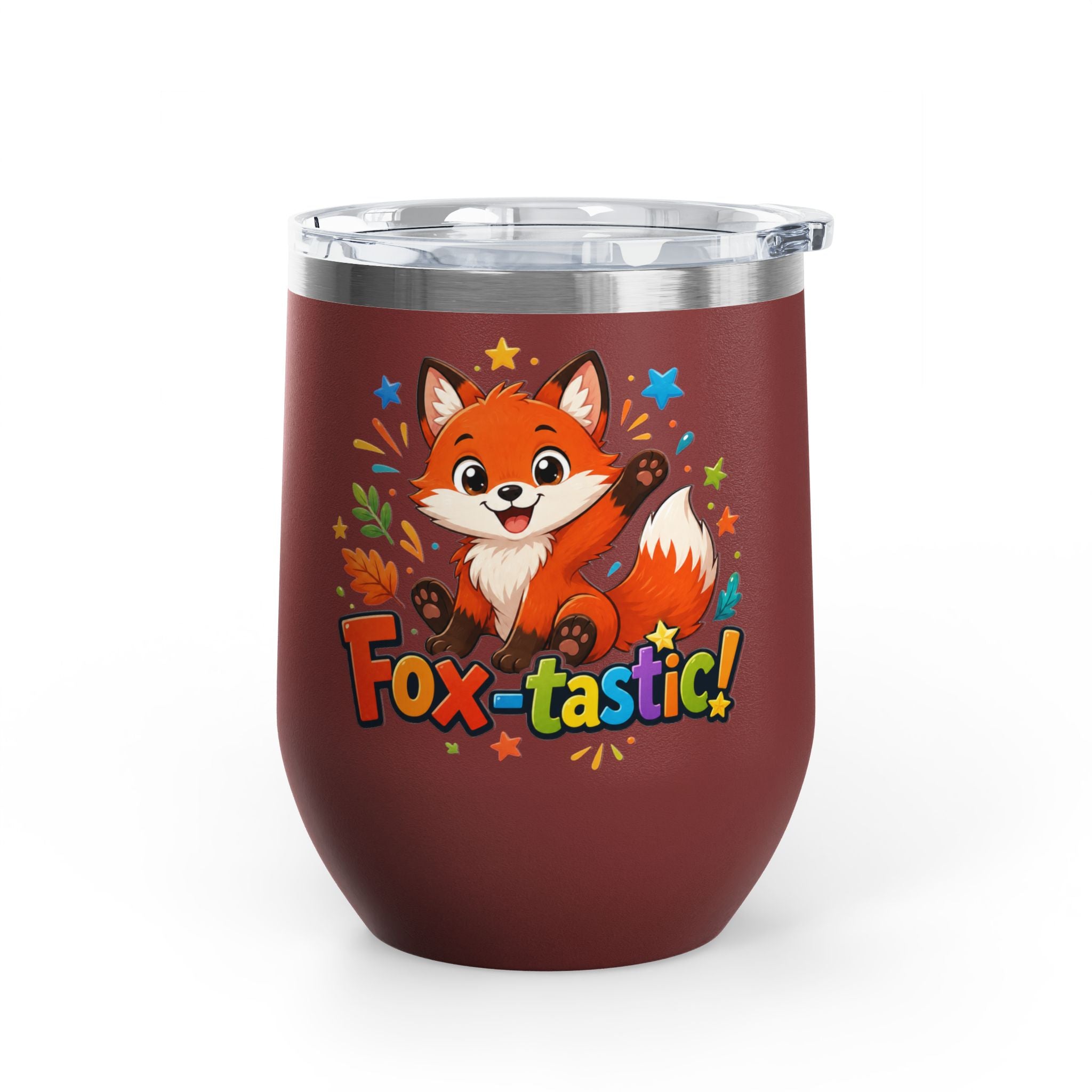 Fox-tastic! Cute Fox 12oz Insulated Tumbler (Fun Animal Gift)