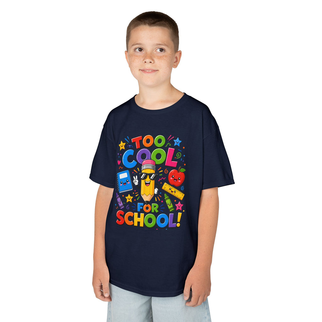 Too Cool For School Kids Tee | Cute Pencil School Supplies Back to School