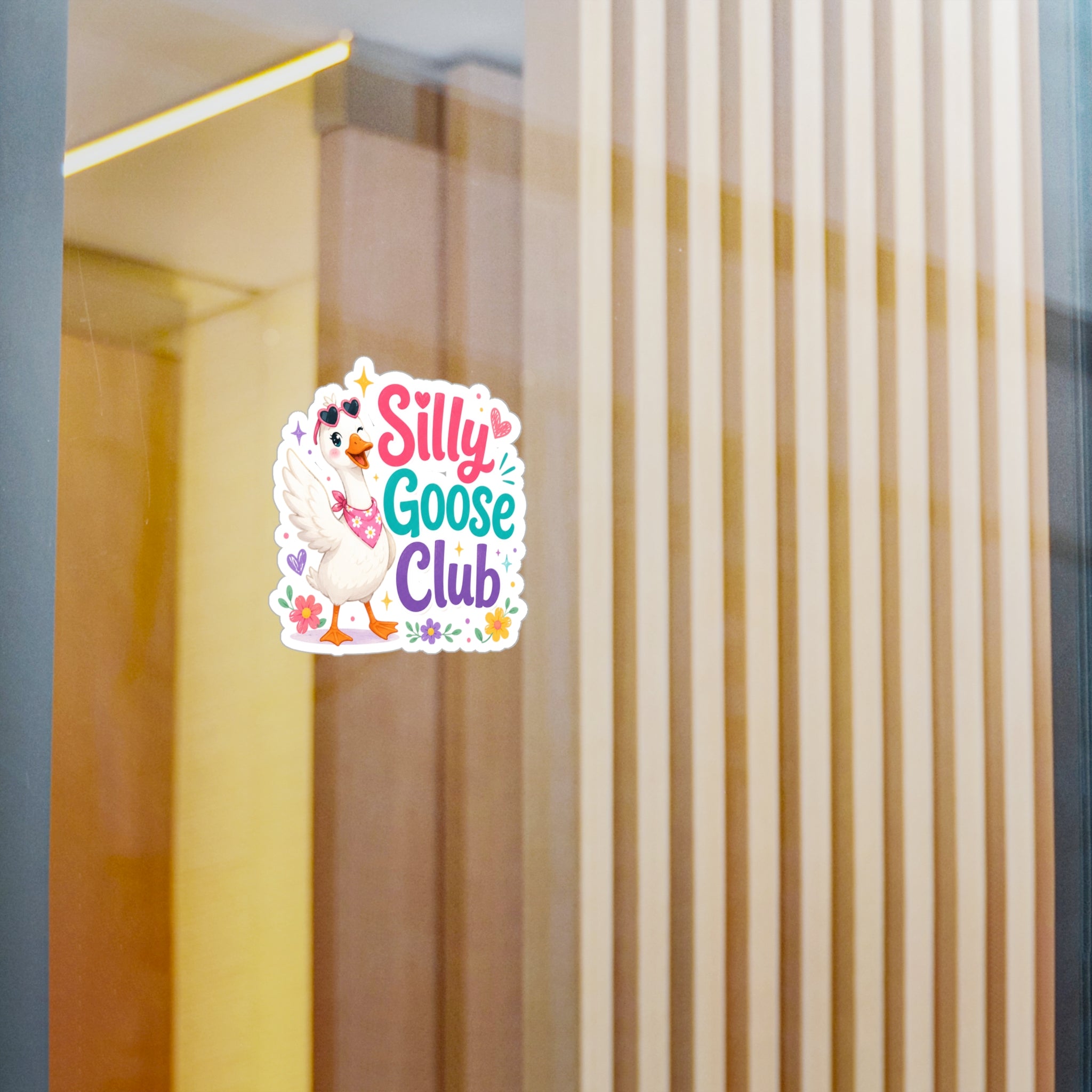 Silly Goose Club Vinyl Sticker — Cute Kiss-Cut Decal for Laptops, Water Bottles & Kids’ Gifts