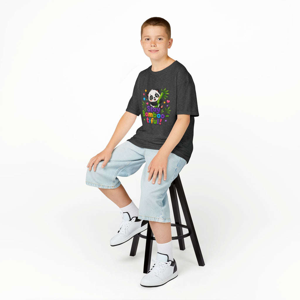 Kids Panda 'Stay Bambootiful!' T-Shirt — Cute Bamboo Forest Tee for Boys & Girls