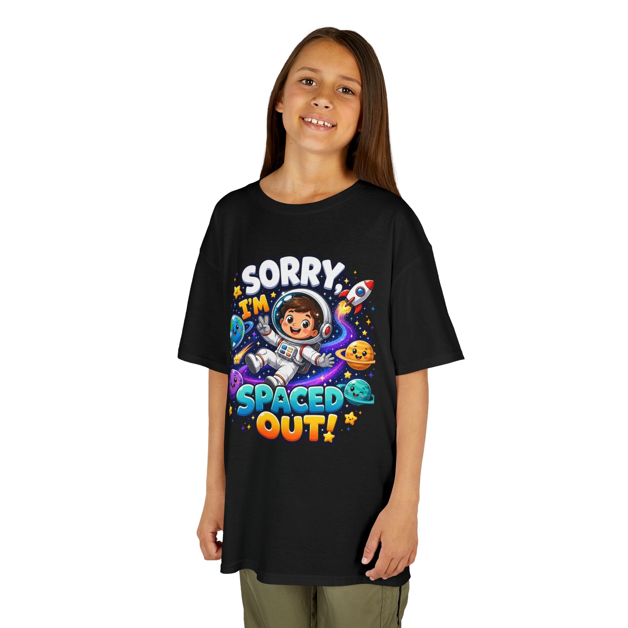 Spaced Out Kids T-Shirt — "Sorry I'm Spaced Out!" Cute Space Astronaut Tee