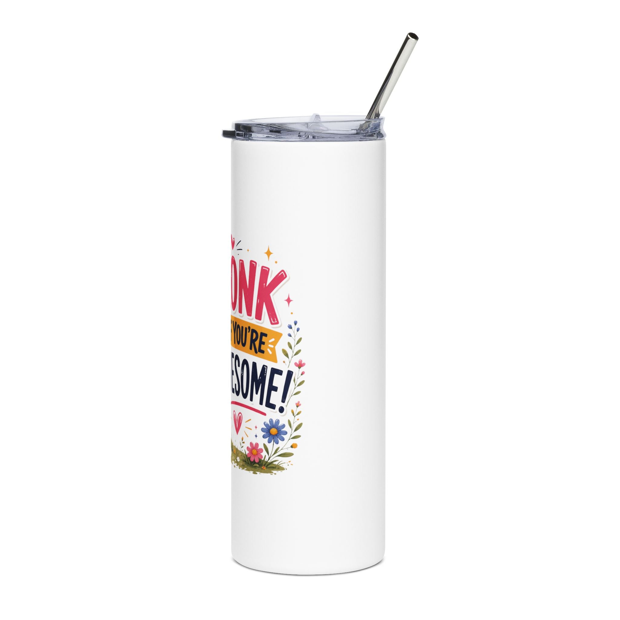 20oz Stainless Tumbler — "Honk If You're Awesome" Cute Goose Travel Mug