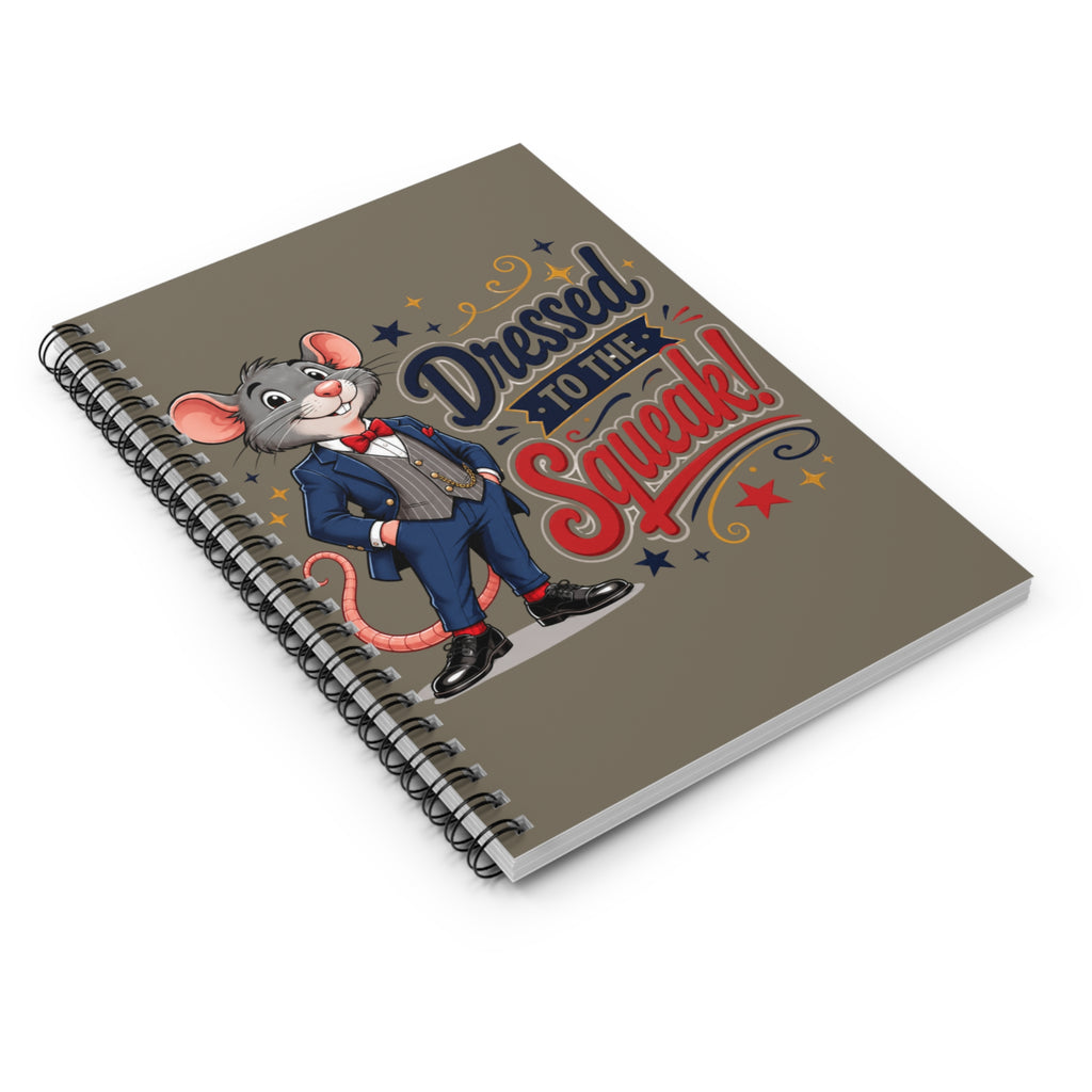 Dressed to the Squeak! Spiral Notebook — Cute Dapper Mouse Journal