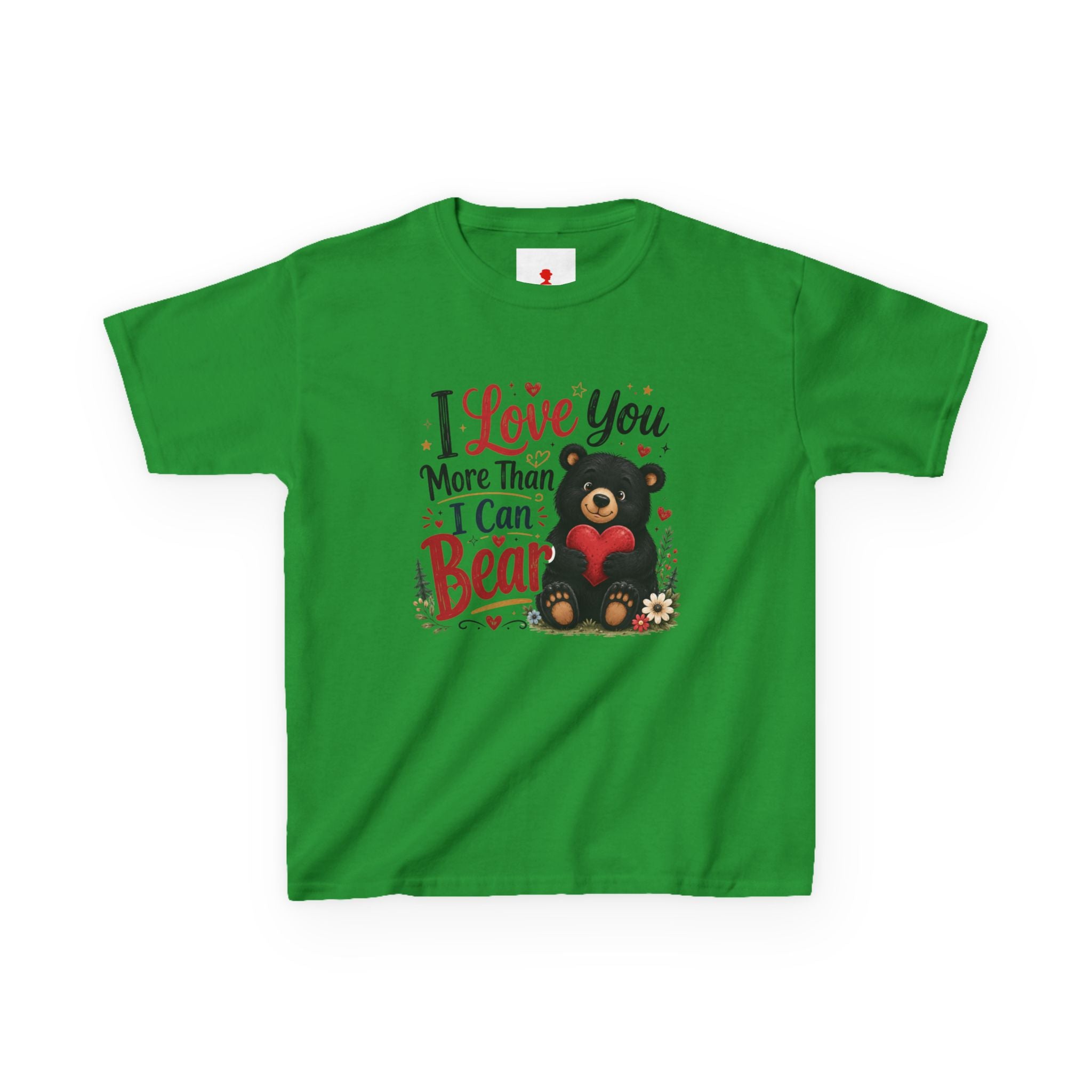 Kids T-Shirt - "I Love You More Than I Can Bear" Cute Bear Valentine Tee