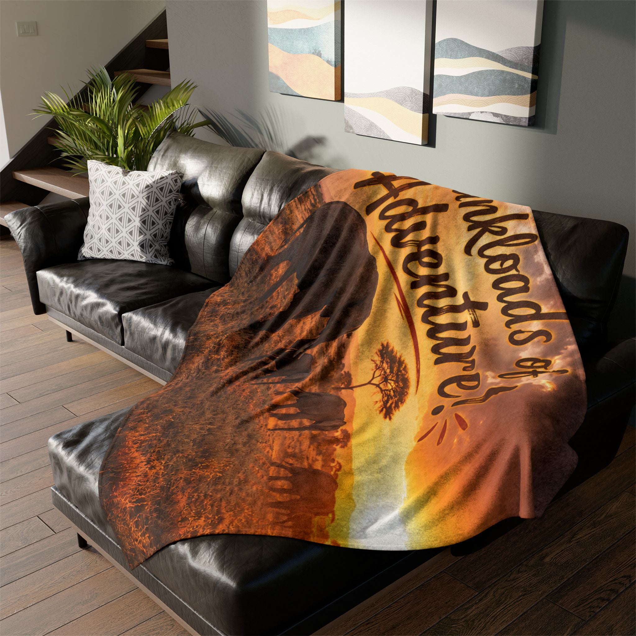 Trunkloads of Adventure! Elephant Safari Throw Blanket
