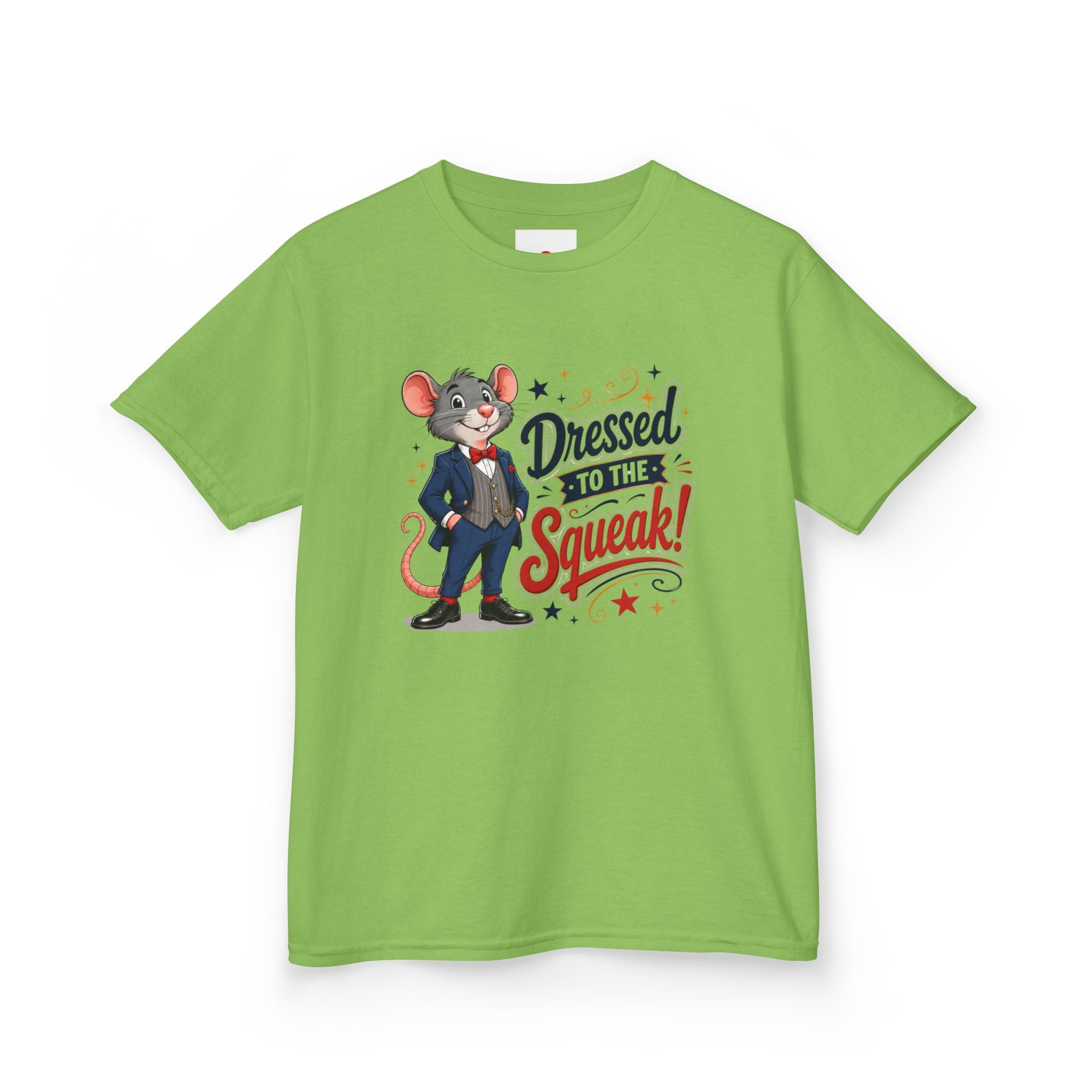 Kids Tee — "Dressed to the Squeak" Cartoon Mouse Graphic