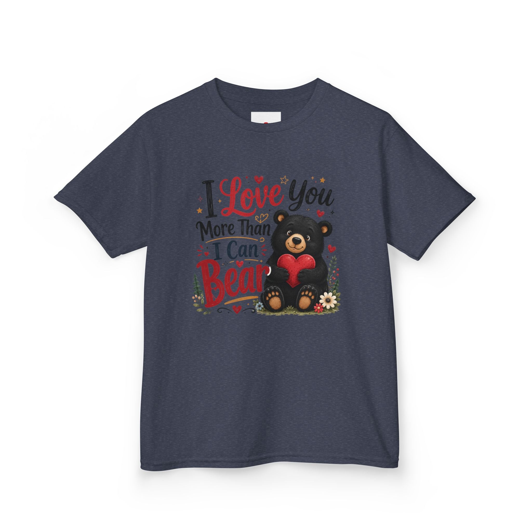 Kids T-Shirt - "I Love You More Than I Can Bear" Cute Bear Valentine Tee