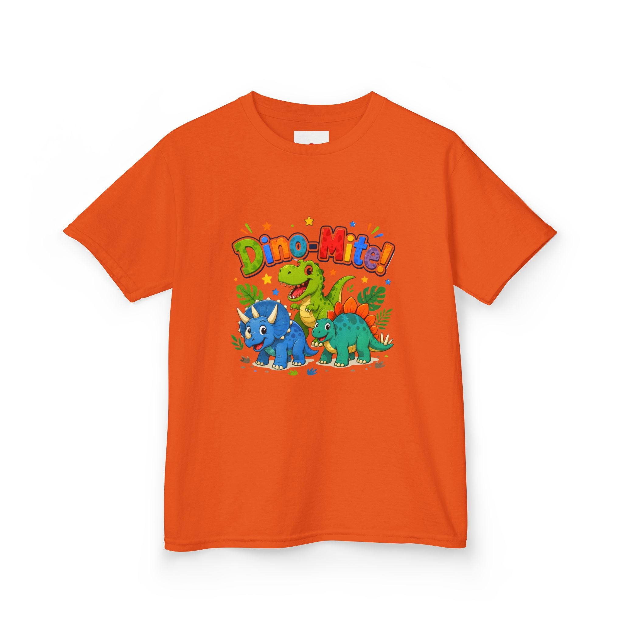 Kids T-Shirt - "Dino-Mite!" Colorful Dino Crew Tee for Toddlers & Kids