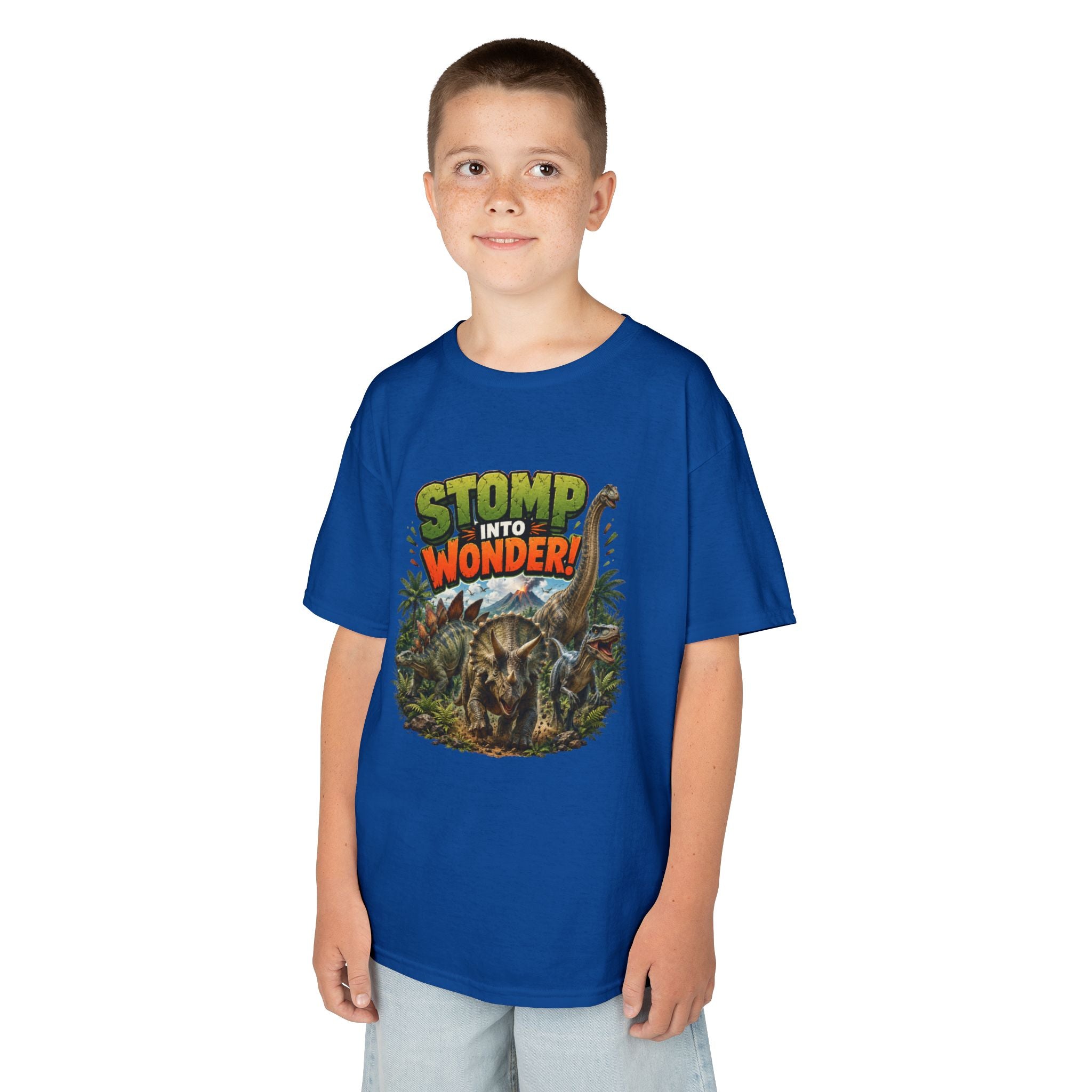 Kids T-Shirt - "Stomp Into Wonder" Dinosaur Graphic Tee