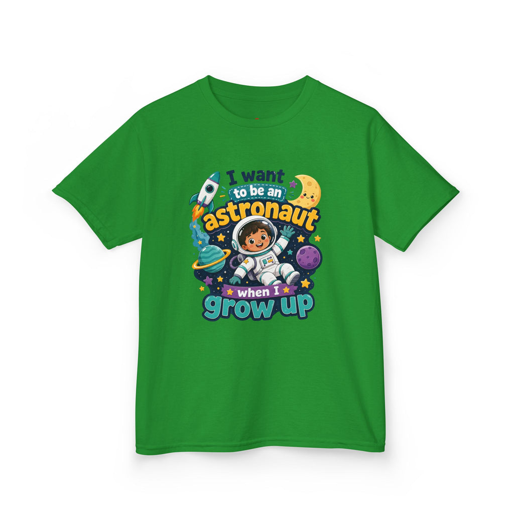 Kids Astronaut T-Shirt — "I Want to Be an Astronaut When I Grow Up" Space Tee