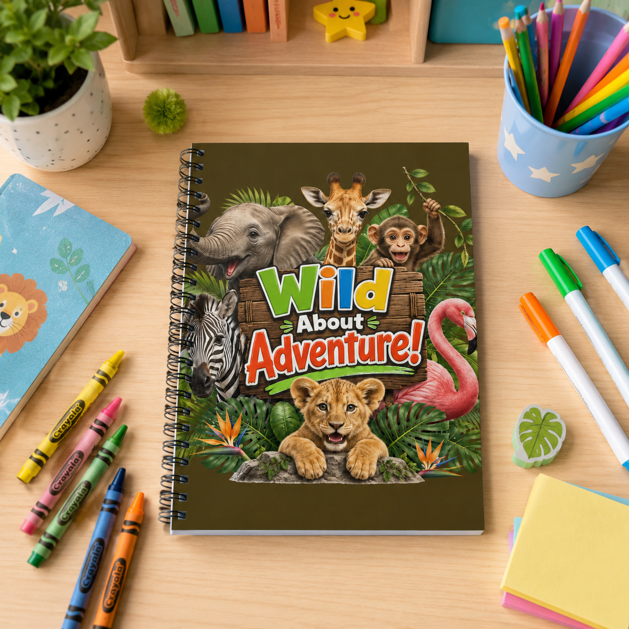 Adventure Kids Notebook — "Wild About Adventure!" Spiral Journal
