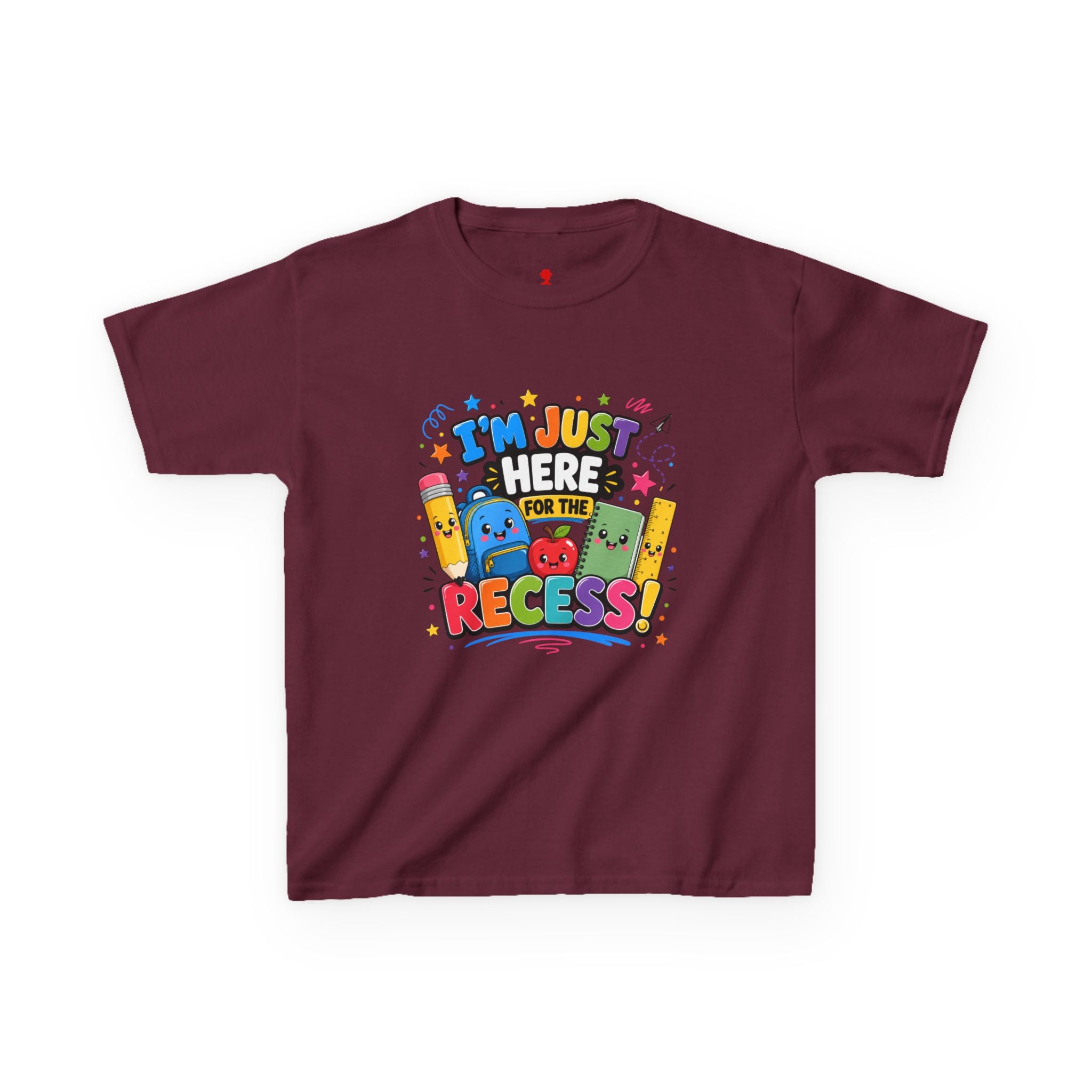 I'm Just Here for Recess Kids T-Shirt | Playful School Graphic Tee