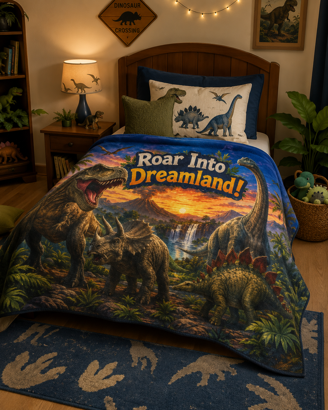 Roar Into Dreamland! Dinosaur Blanket — Kids’ Cozy Jurassic Throw