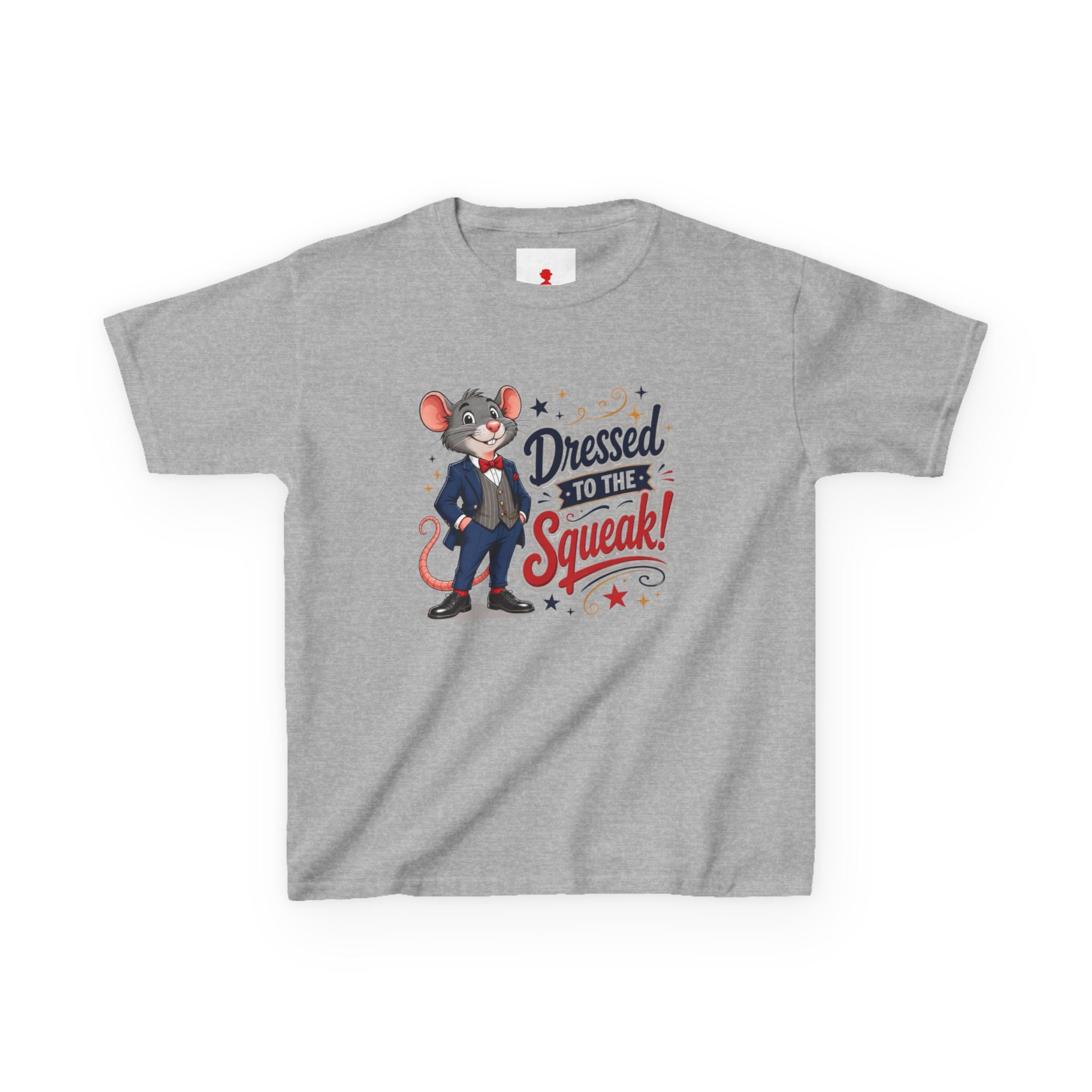Kids Tee — "Dressed to the Squeak" Cartoon Mouse Graphic