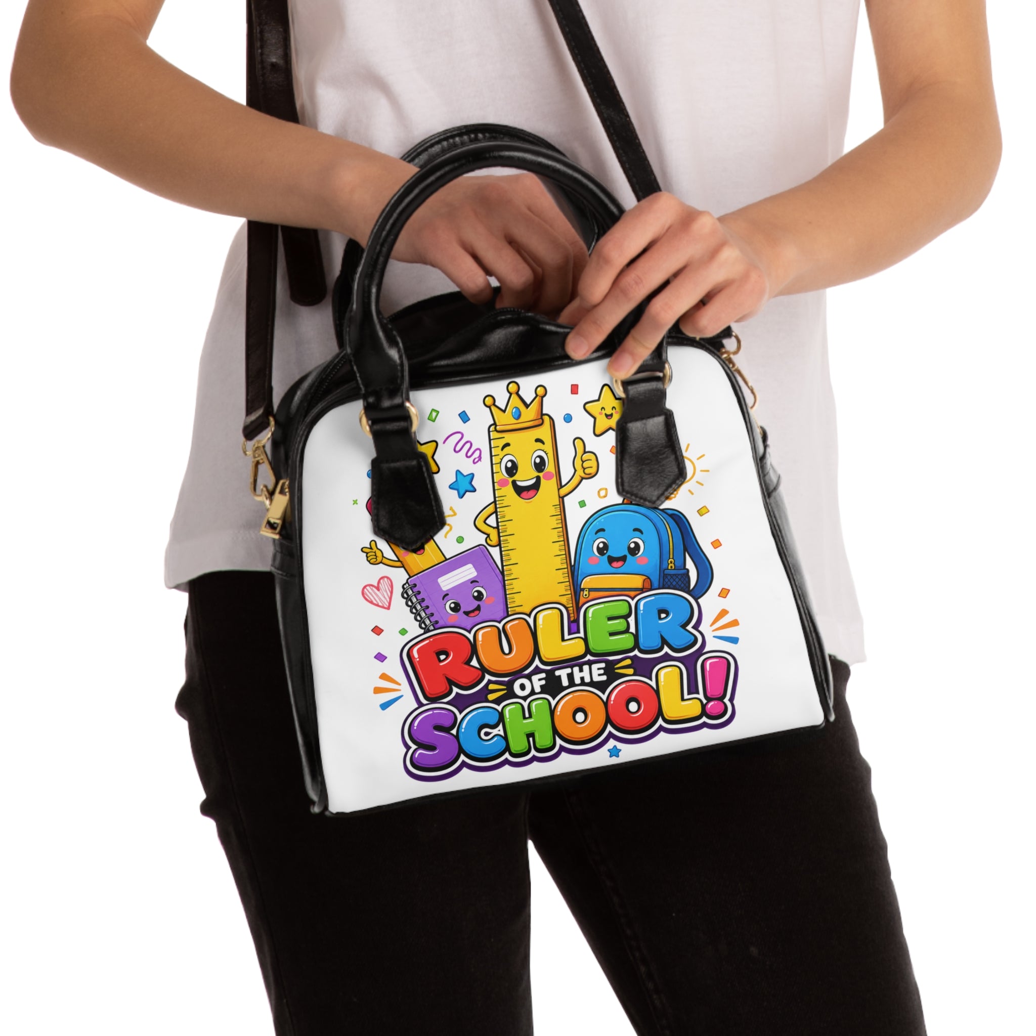 Ruler of the School Shoulder Handbag | Cute School Supplies Cartoon