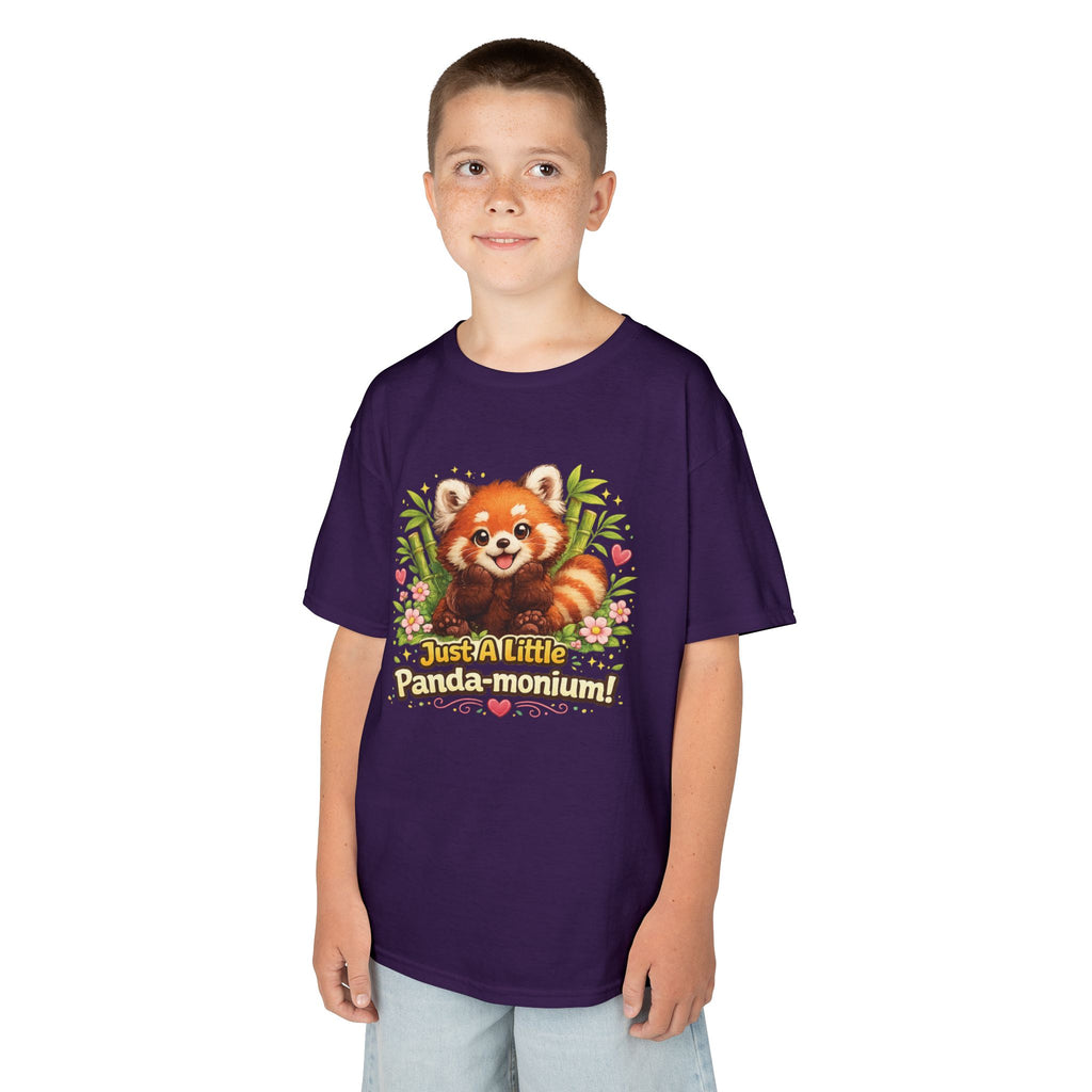 Red Panda Illustration Kids T-Shirt | "Just A Little Panda-monium"