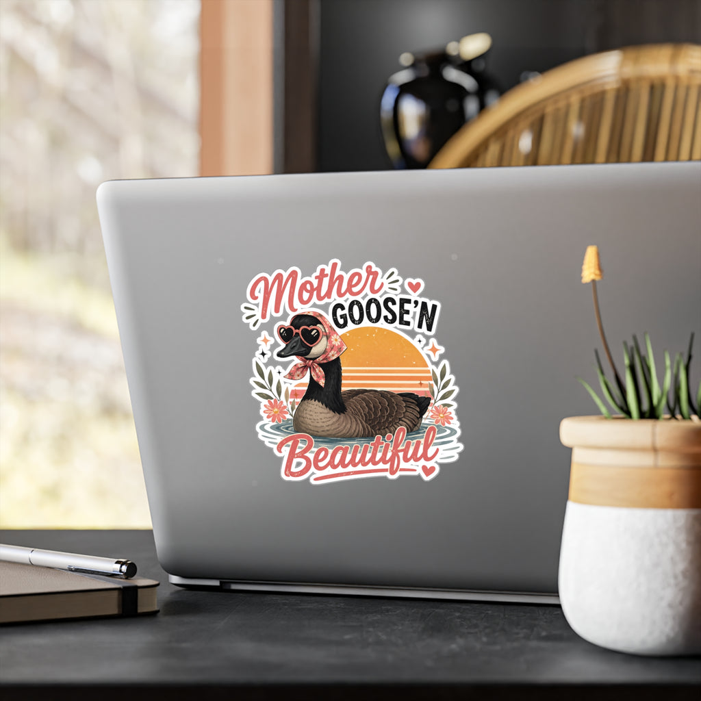 Mother Goose'n Beautiful Vinyl Sticker