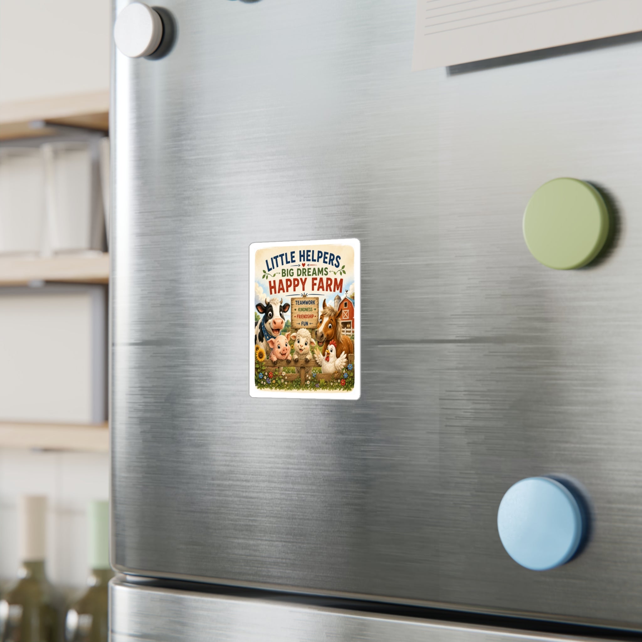 Happy Farm 'Little Helpers, Big Dreams' Vinyl Sticker