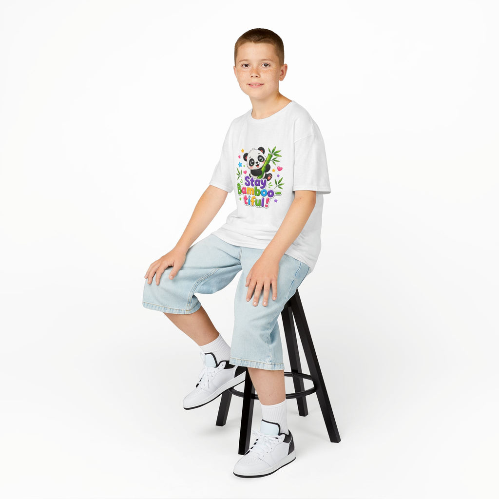 Kids Panda 'Stay Bambootiful!' T-Shirt — Cute Bamboo Forest Tee for Boys & Girls