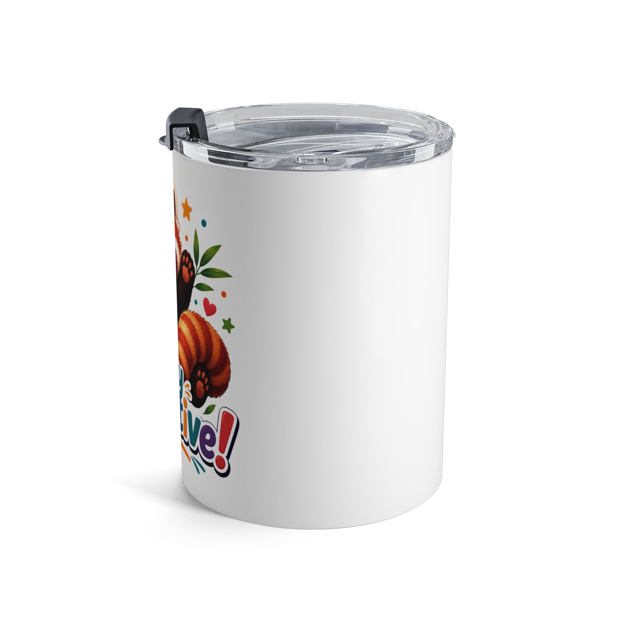 Stay Pawsitive Red Panda Tumbler 10oz | Cute Animal Drinkware