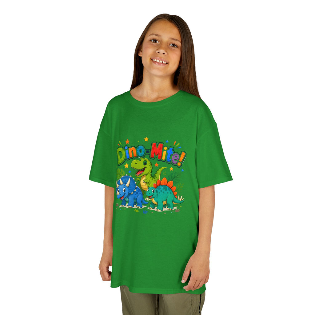 Kids T-Shirt - "Dino-Mite!" Colorful Dino Crew Tee for Toddlers & Kids