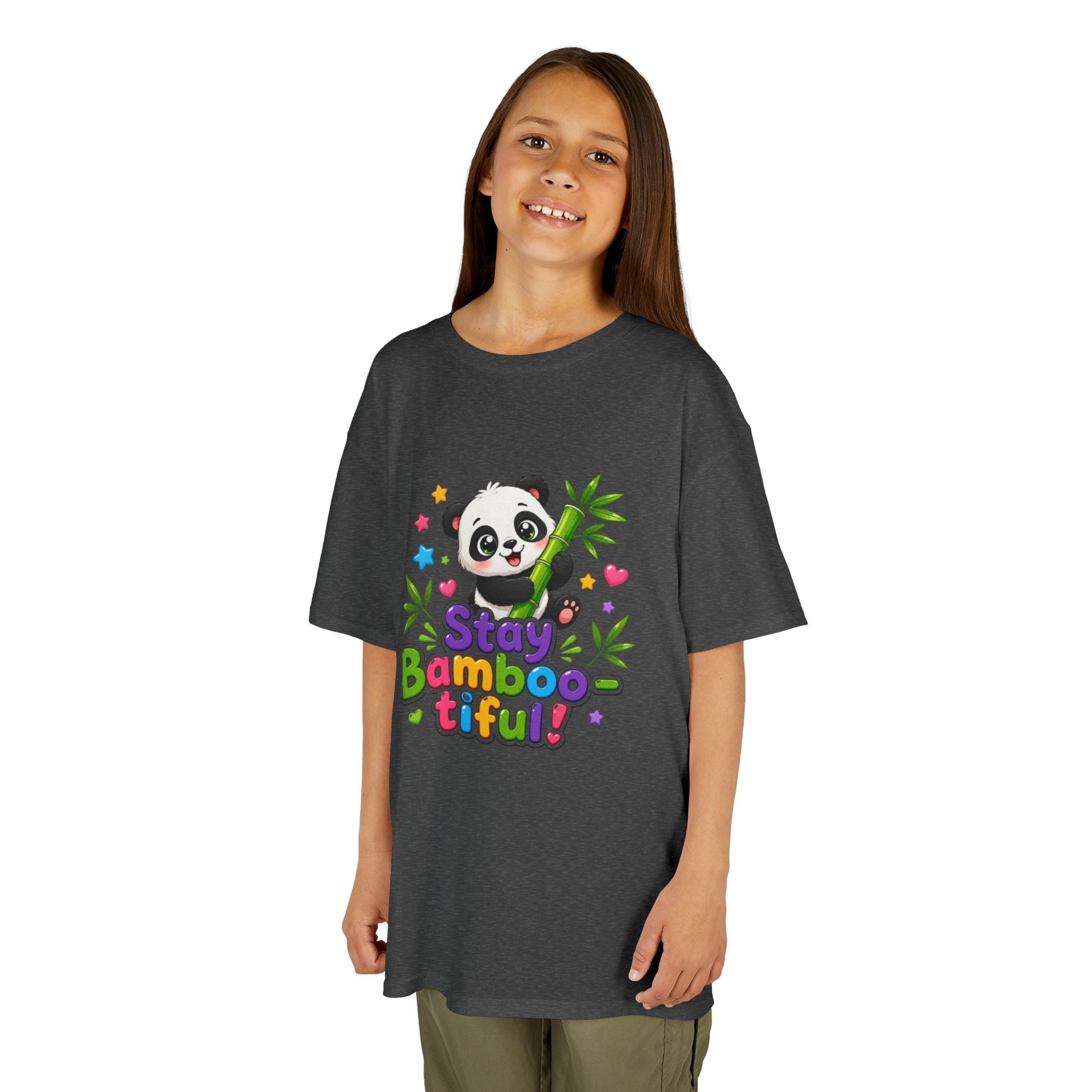 Kids Panda 'Stay Bambootiful!' T-Shirt — Cute Bamboo Forest Tee for Boys & Girls