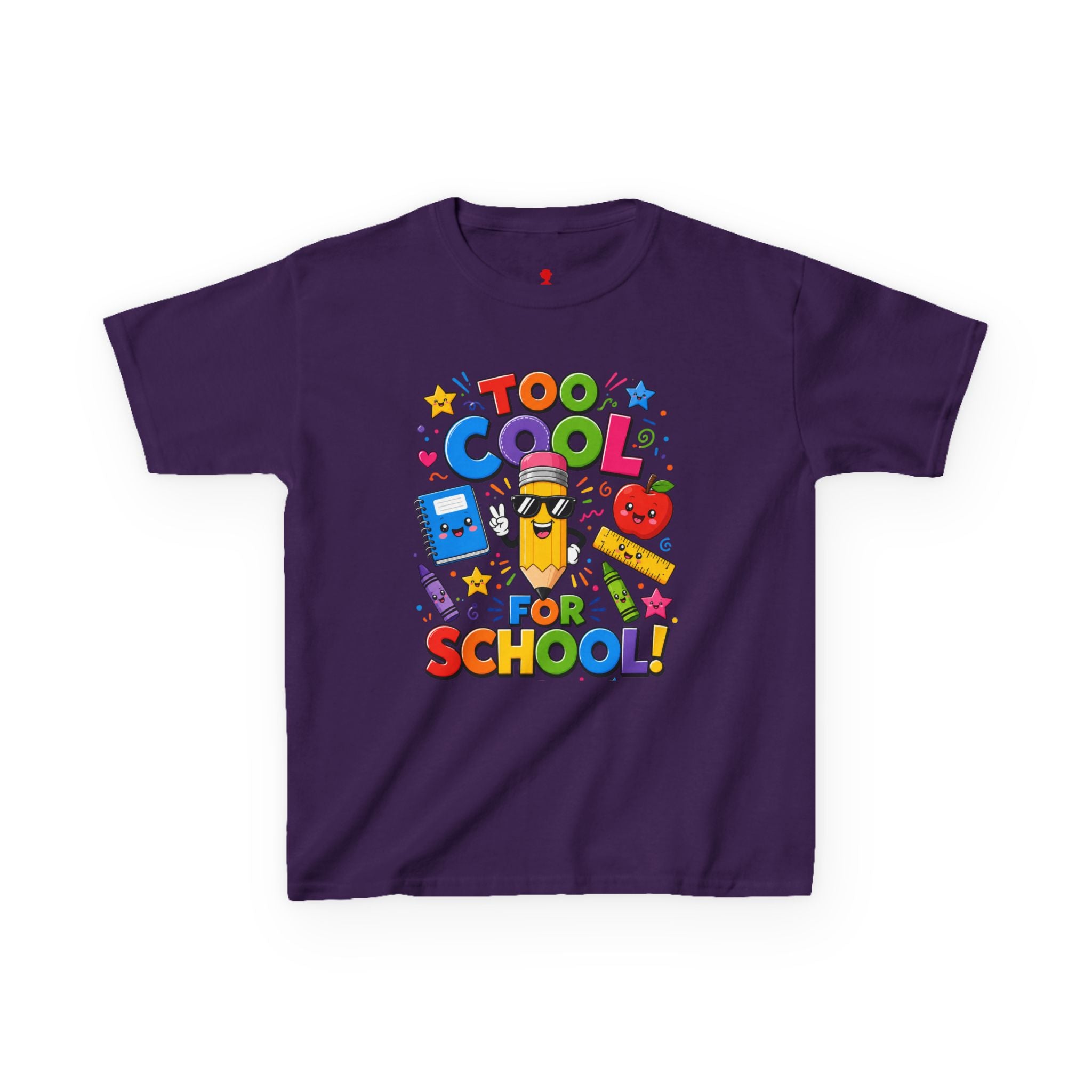 Too Cool For School Kids Tee | Cute Pencil School Supplies Back to School