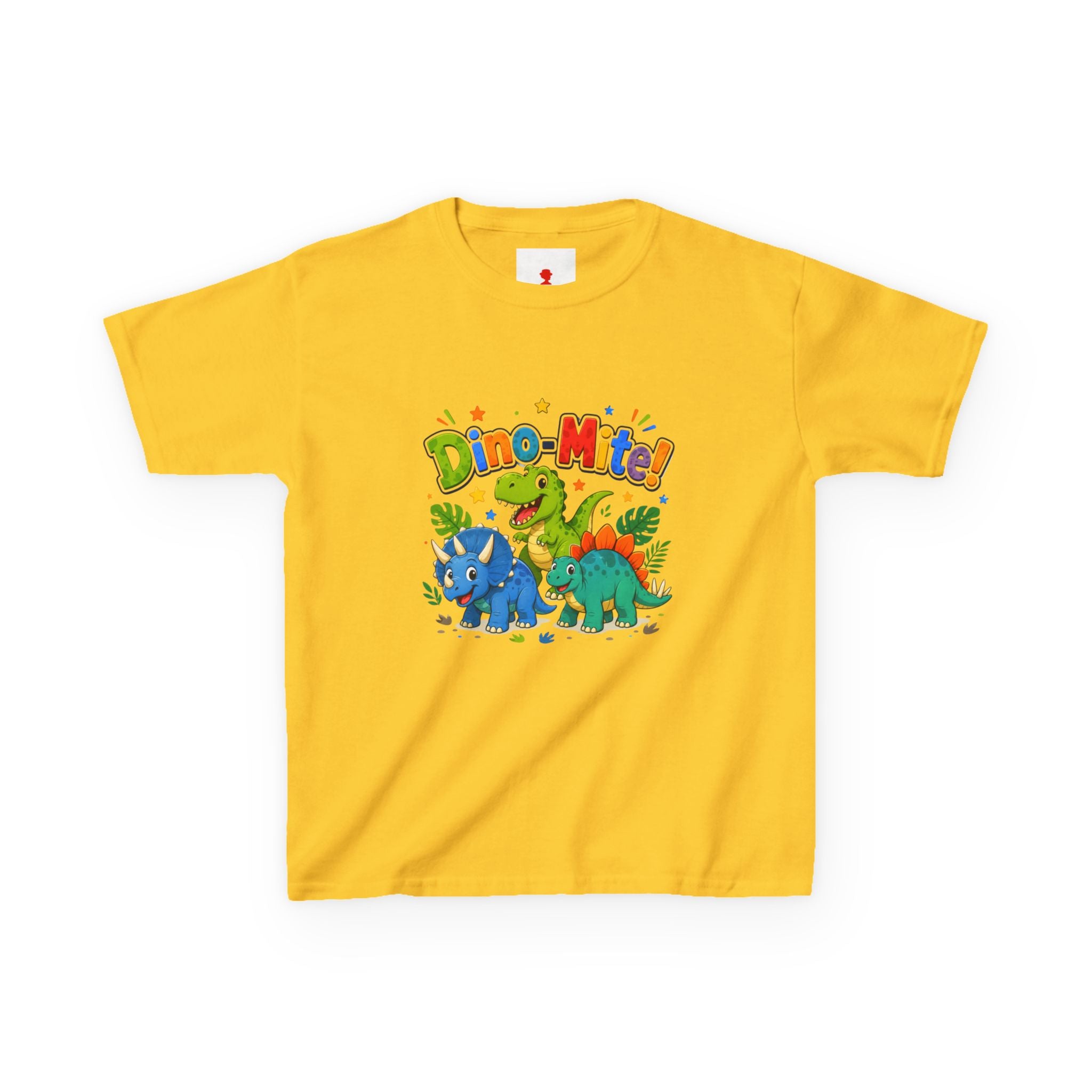 Kids T-Shirt - "Dino-Mite!" Colorful Dino Crew Tee for Toddlers & Kids