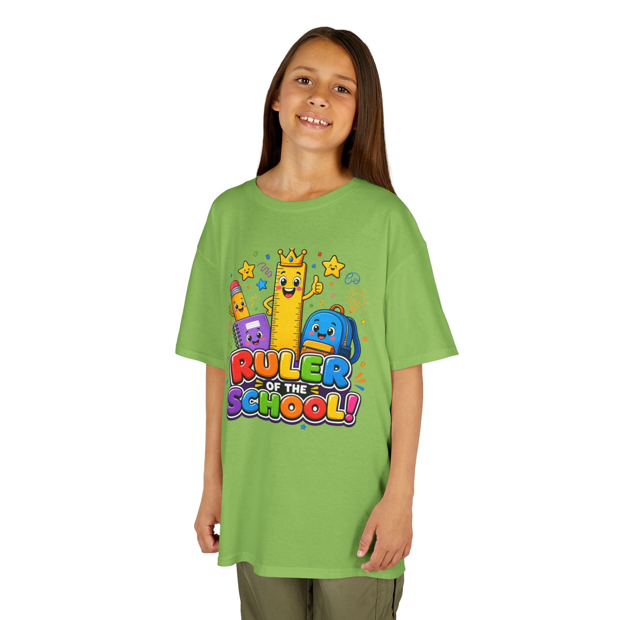 Ruler of the School kids T-Shirt | Cute School Supplies Graphic