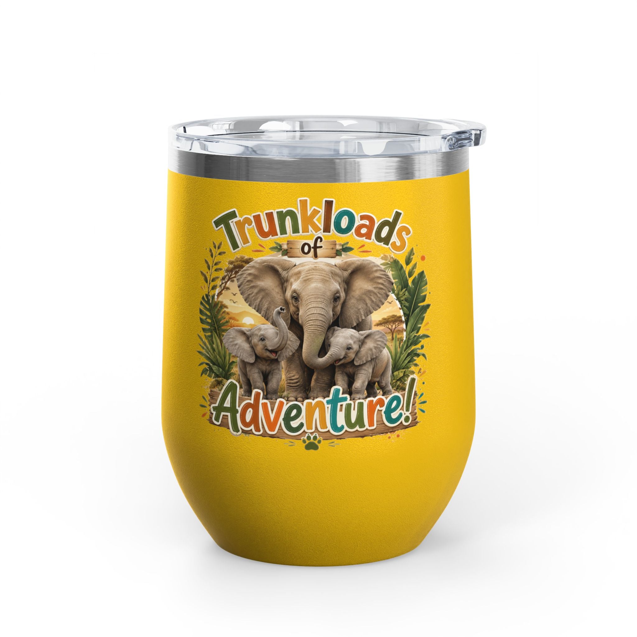 Elephant 'Trunkloads of Adventure' 12oz Tumbler