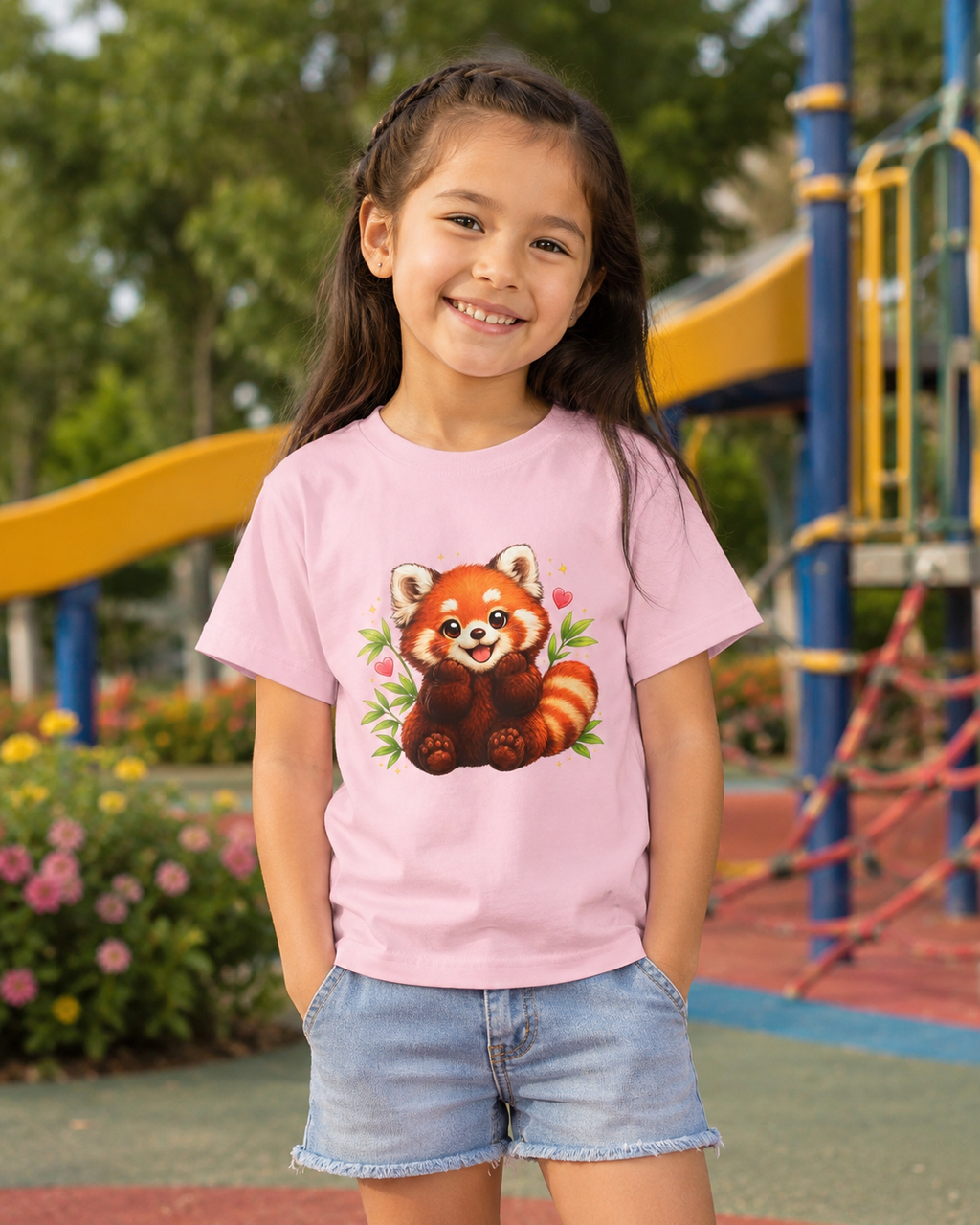 Kids Red Panda Tee — Cute Woodland Animal Shirt for Children
