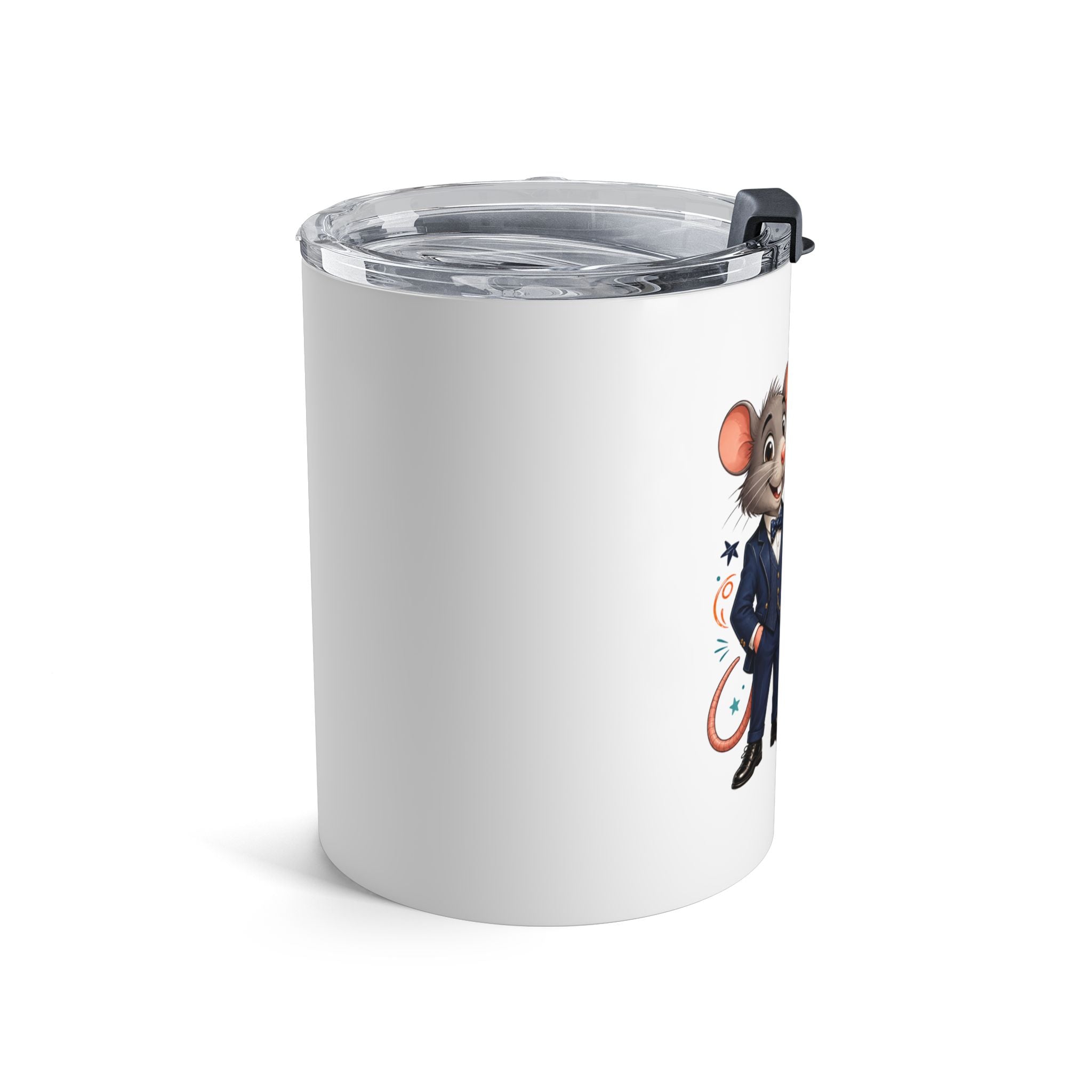 Tumbler — "Sharp Whiskers, Big Dreams" Cute Mouse Insulated Tumbler (10 oz)