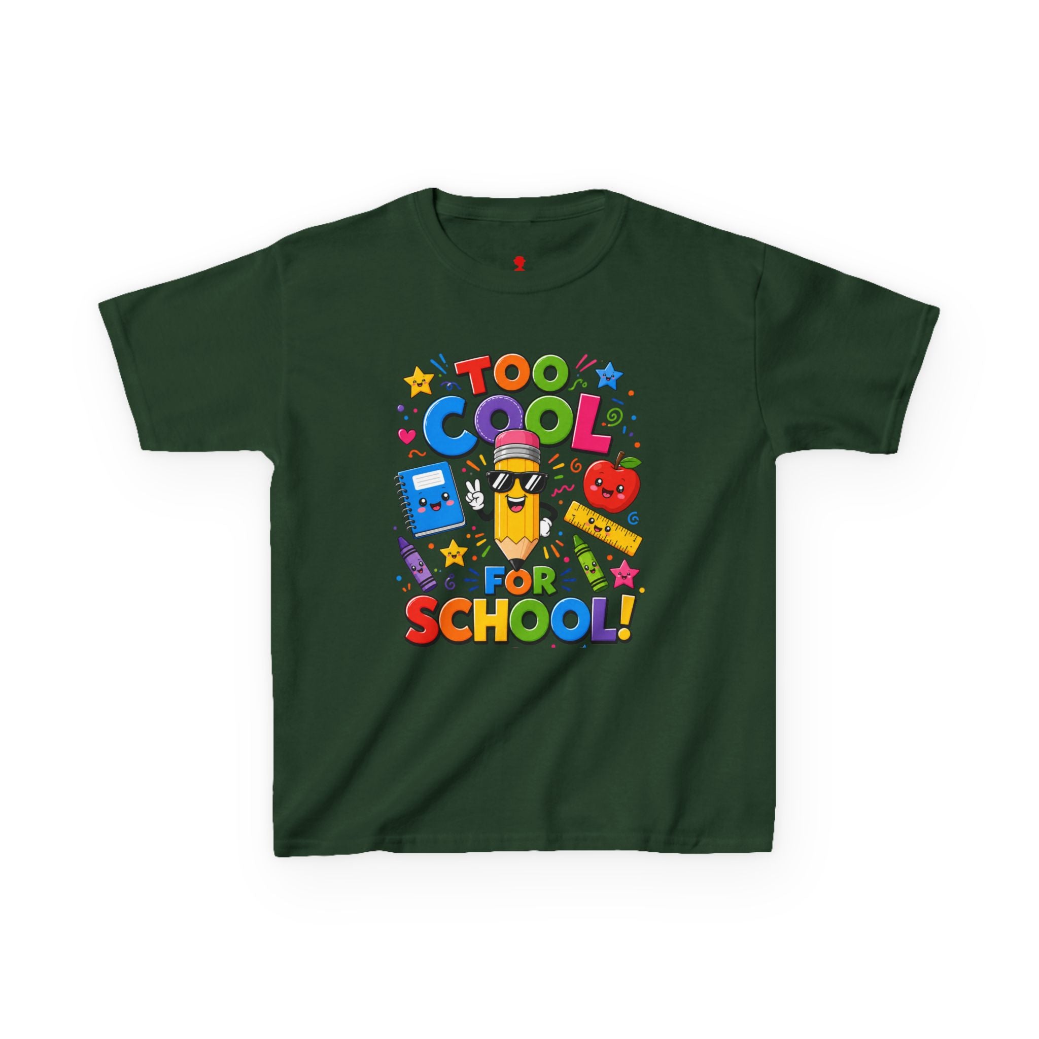 Too Cool For School Kids Tee | Cute Pencil School Supplies Back to School