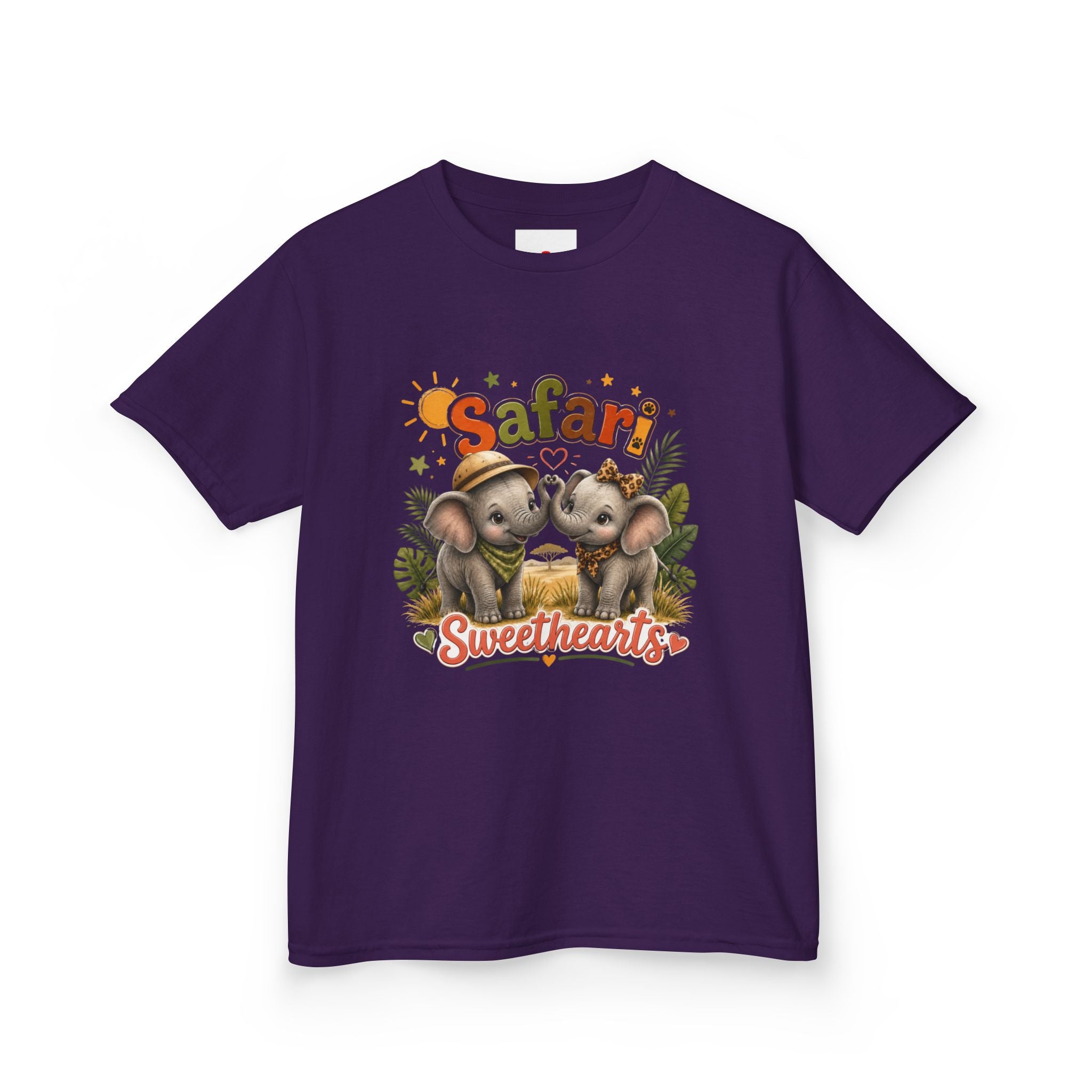Kids Safari Sweethearts Tee — Cute Elephant Jungle Graphic T-Shirt