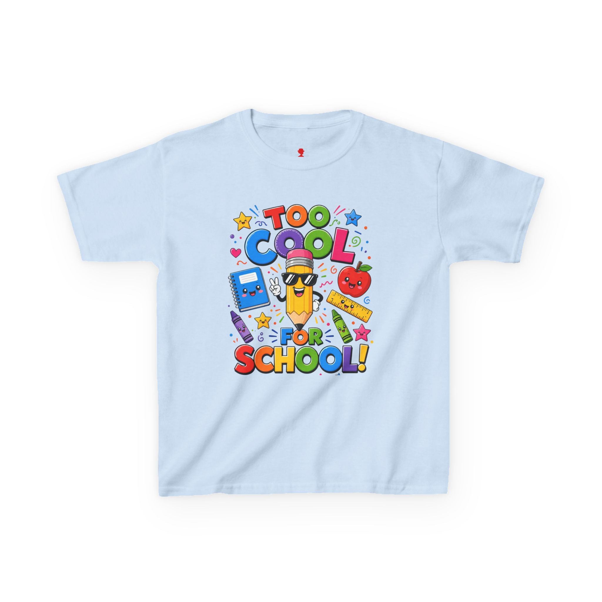 Too Cool For School Kids Tee | Cute Pencil School Supplies Back to School
