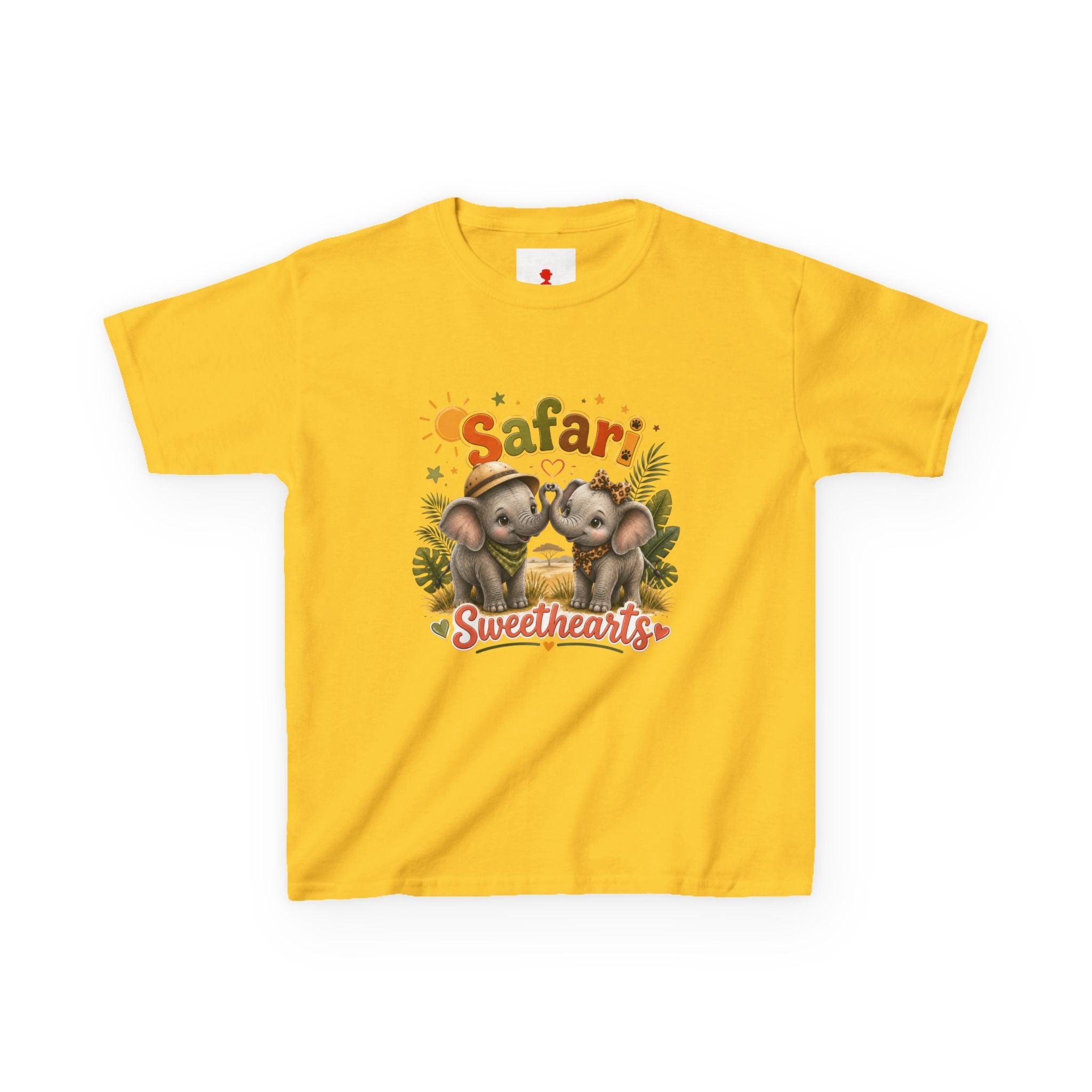 Kids Safari Sweethearts Tee — Cute Elephant Jungle Graphic T-Shirt