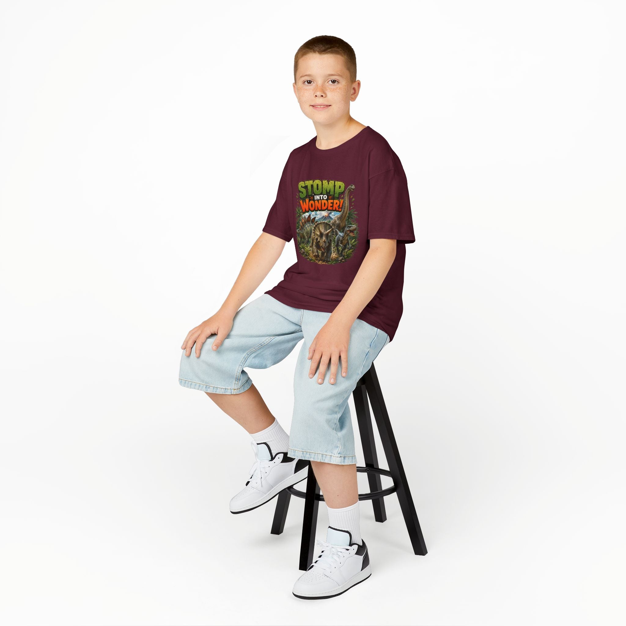 Kids T-Shirt - "Stomp Into Wonder" Dinosaur Graphic Tee