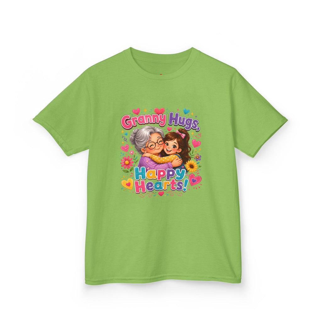 Granny Hugs Happy Hearts Tee | Grandma Grandchild Cute Illustration