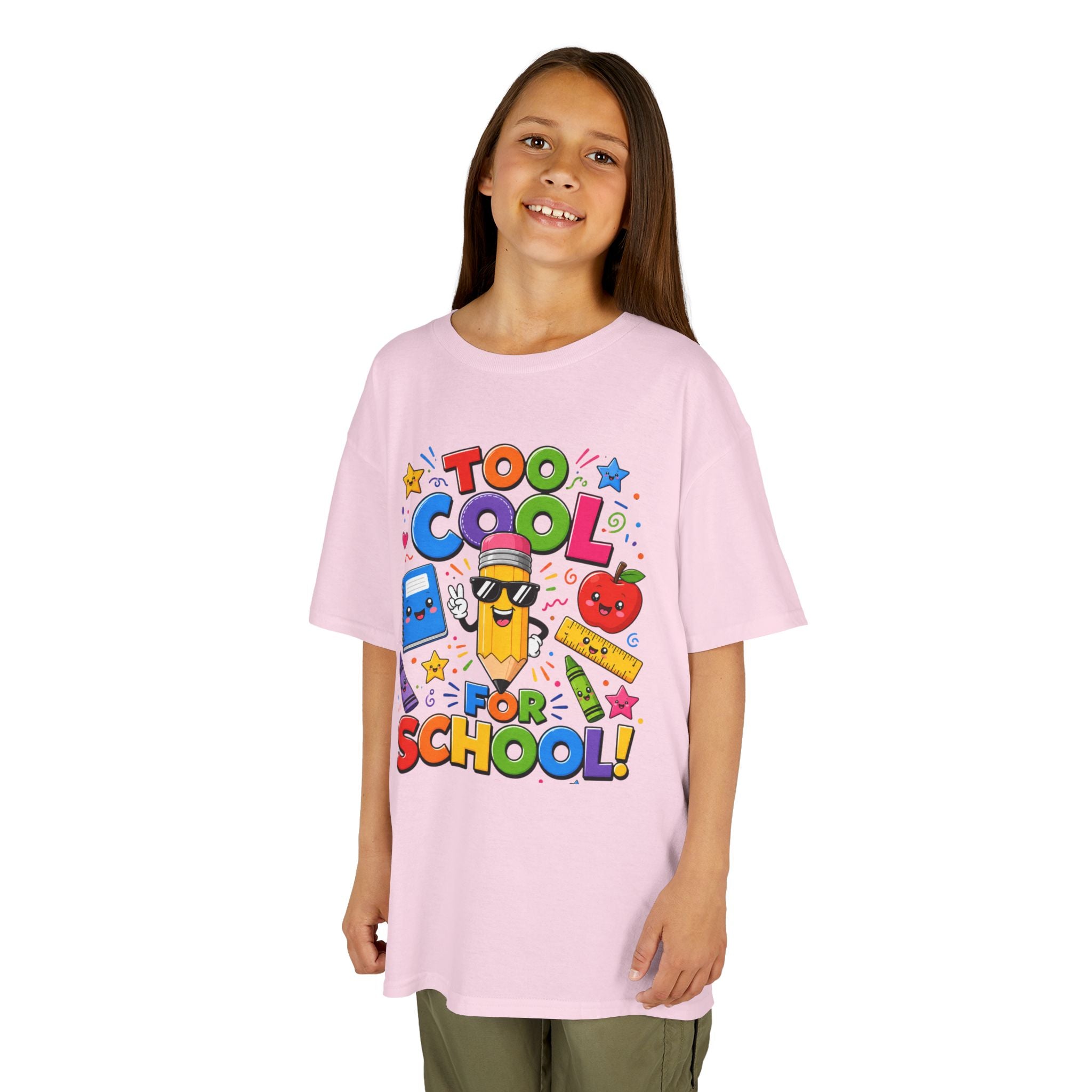 Too Cool For School Kids Tee | Cute Pencil School Supplies Back to School