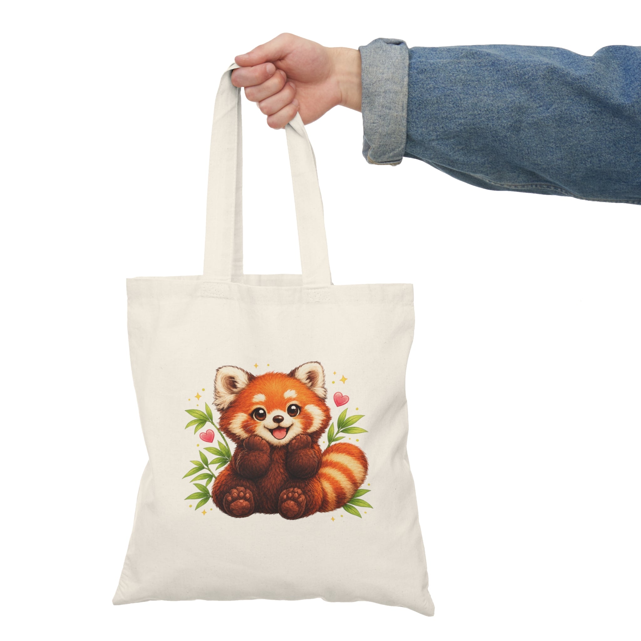 Red Panda Cute Tote Bag — Kawaii Animal Reusable Grocery & Gift Tote