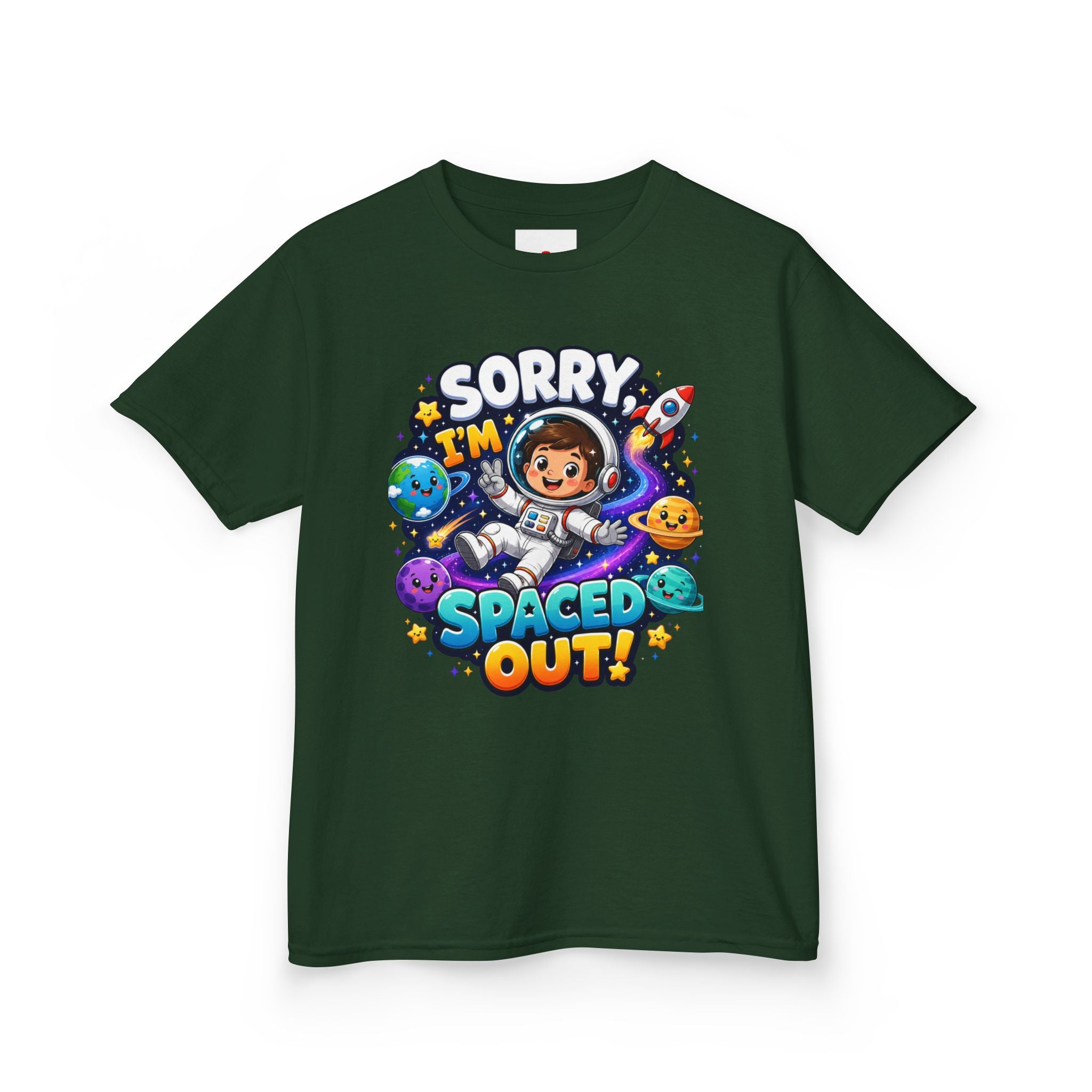 Spaced Out Kids T-Shirt — "Sorry I'm Spaced Out!" Cute Space Astronaut Tee