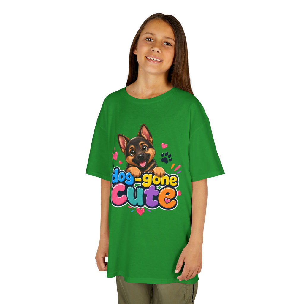 Kids T-Shirt — "Dog-Gone Cute" German Shepherd Puppy Tee