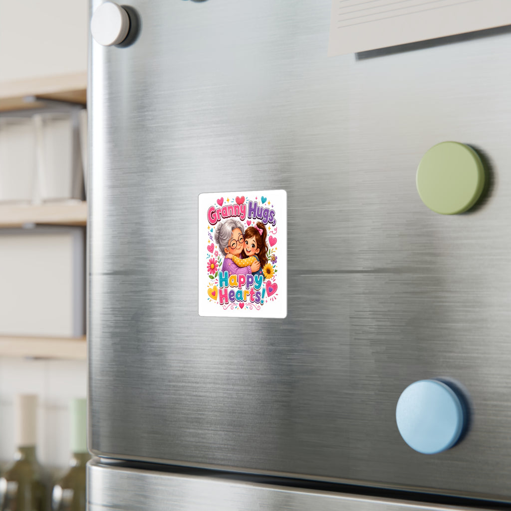 Granny Hugs Happy Hearts Vinyl Decal | Kiss-Cut Sticker